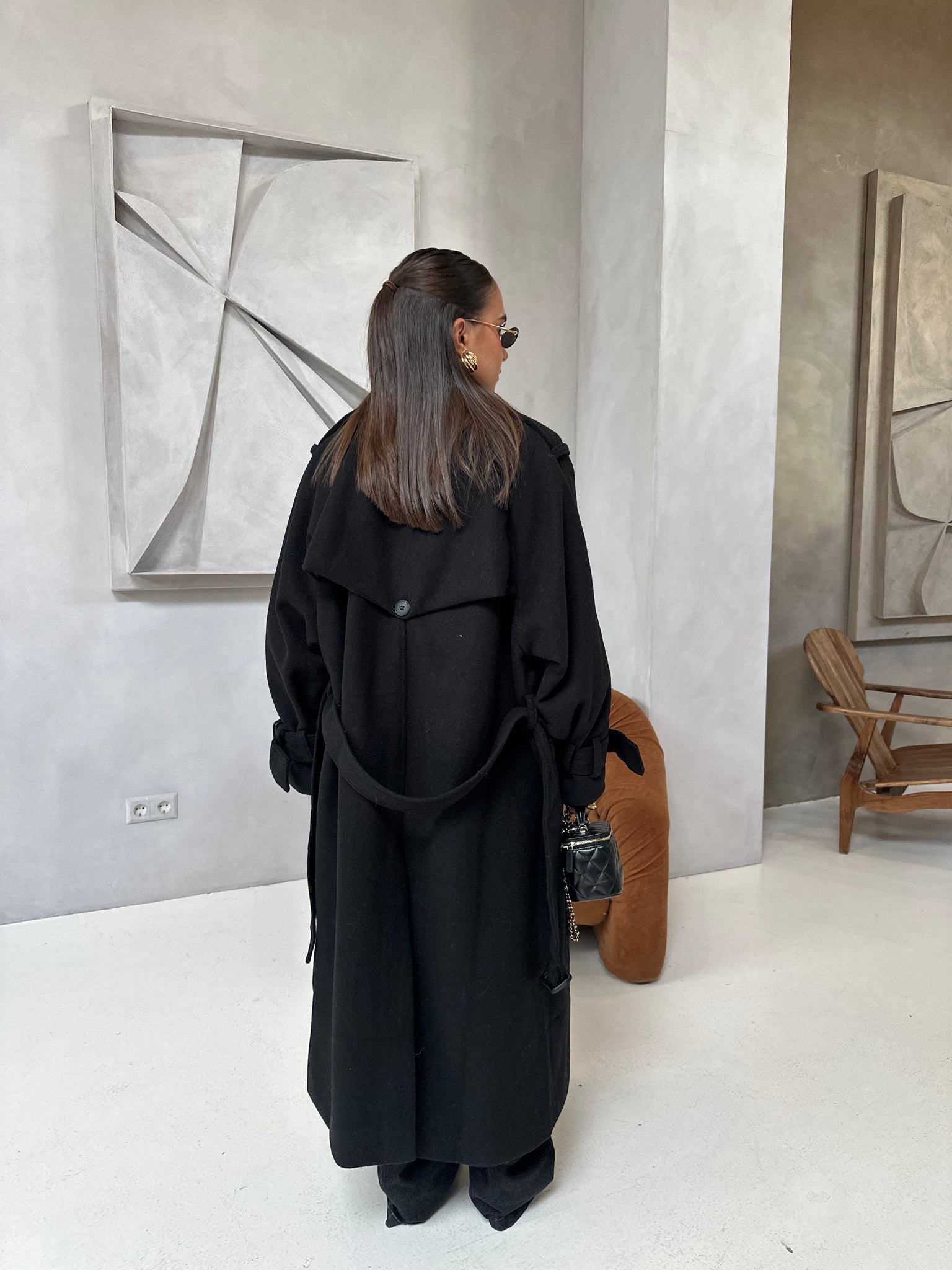 Manteau ADELE noir  (W24767)