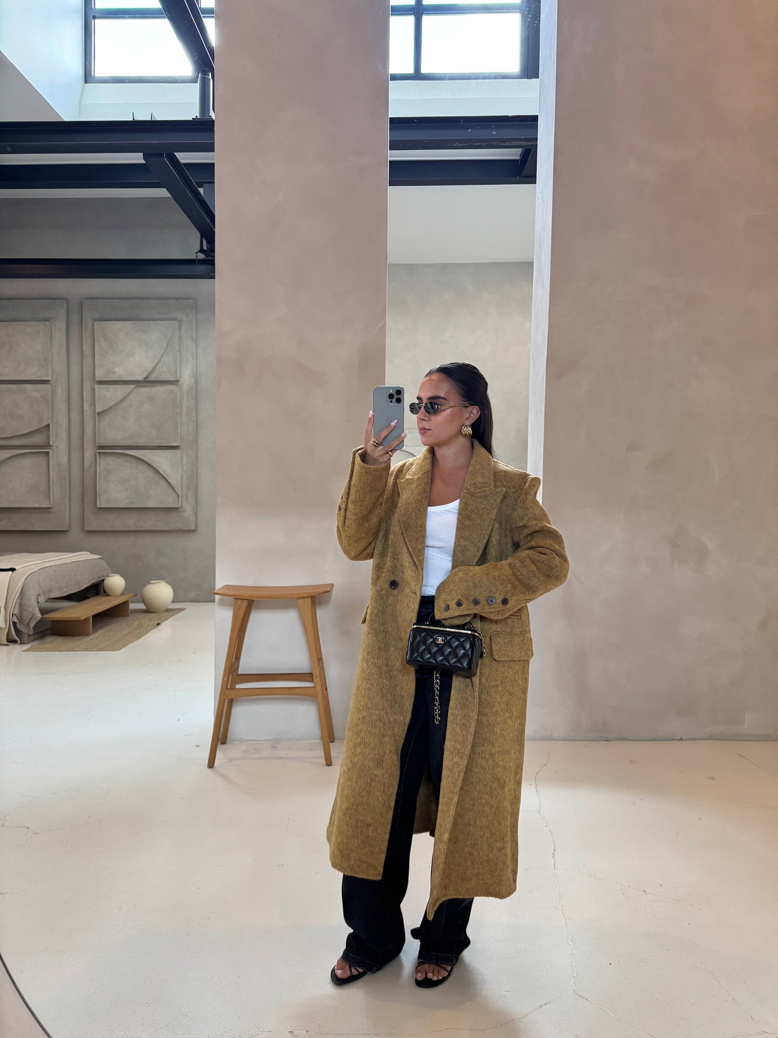 Manteau VIRAL long jaune (25CY903)