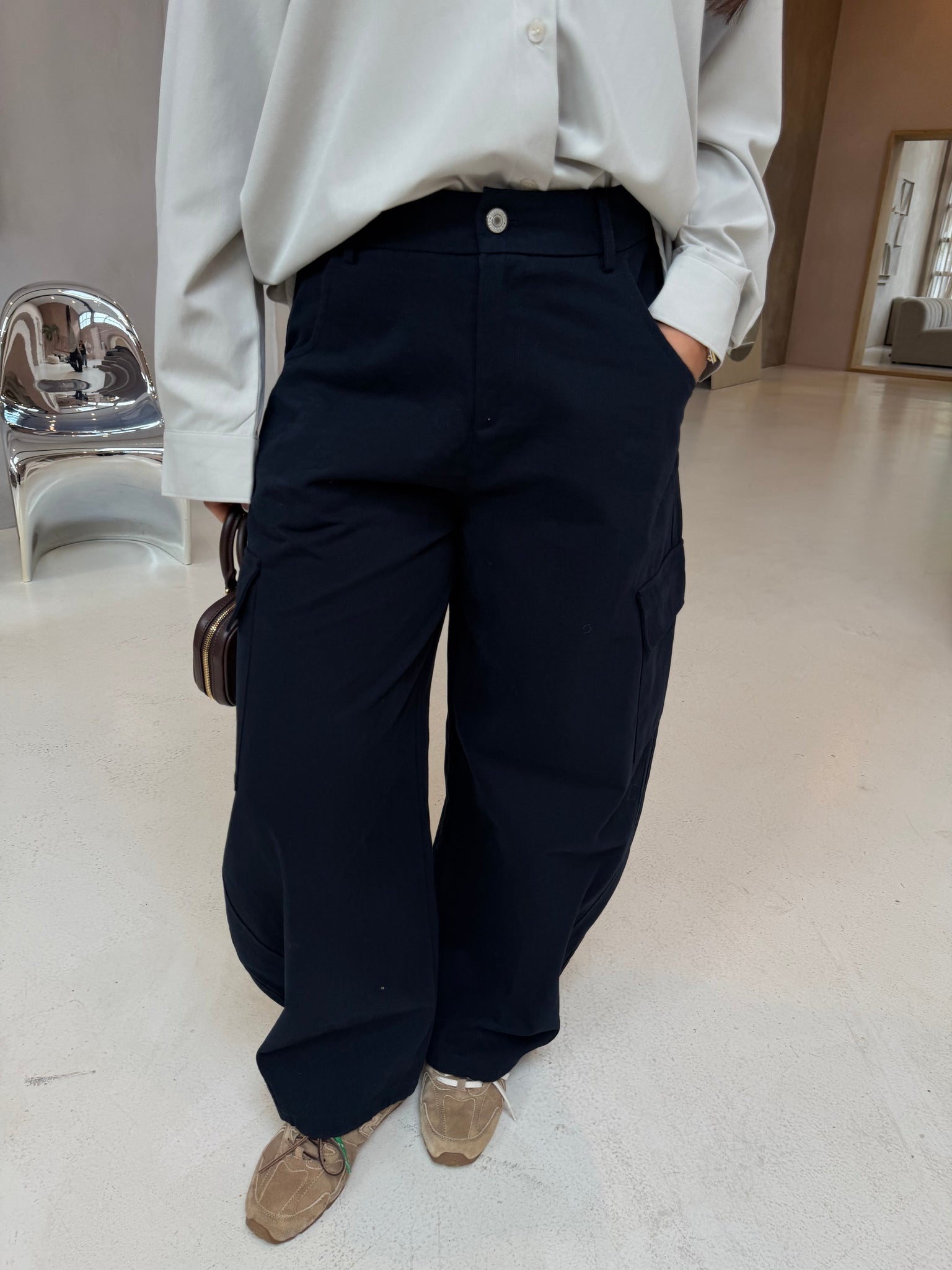 Pantalon cargo bleu nuit (MA8886)