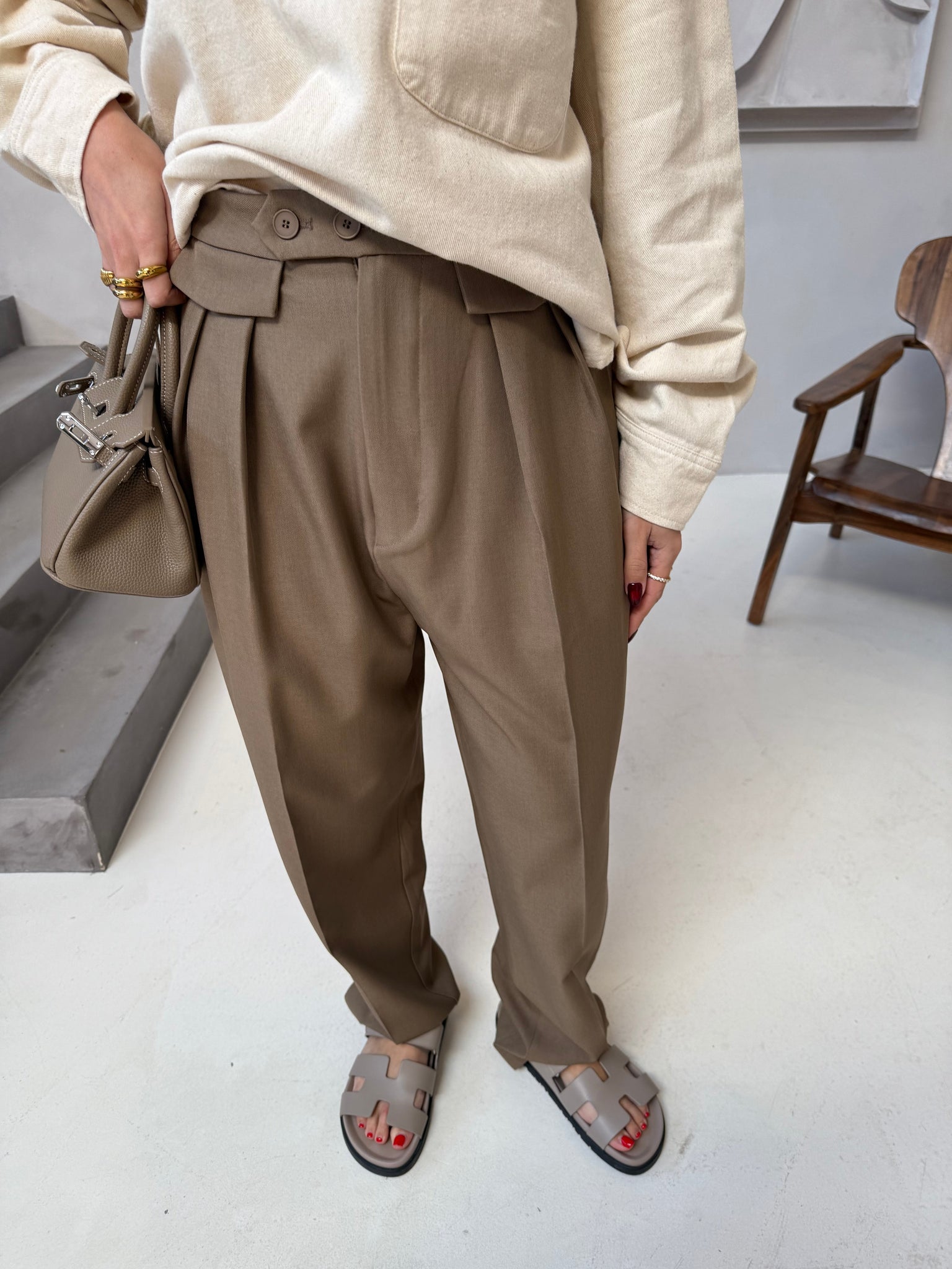 Pantalon KOKO taupe (P7329)