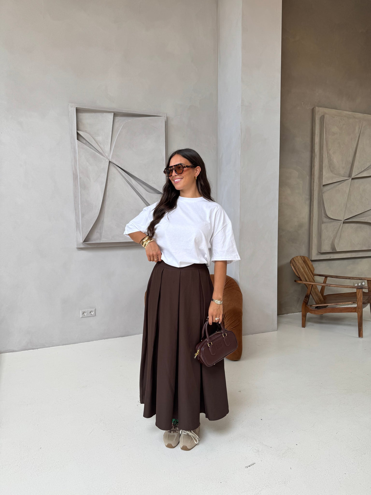 Jupe BELLA longue CHOCO (25cy911)