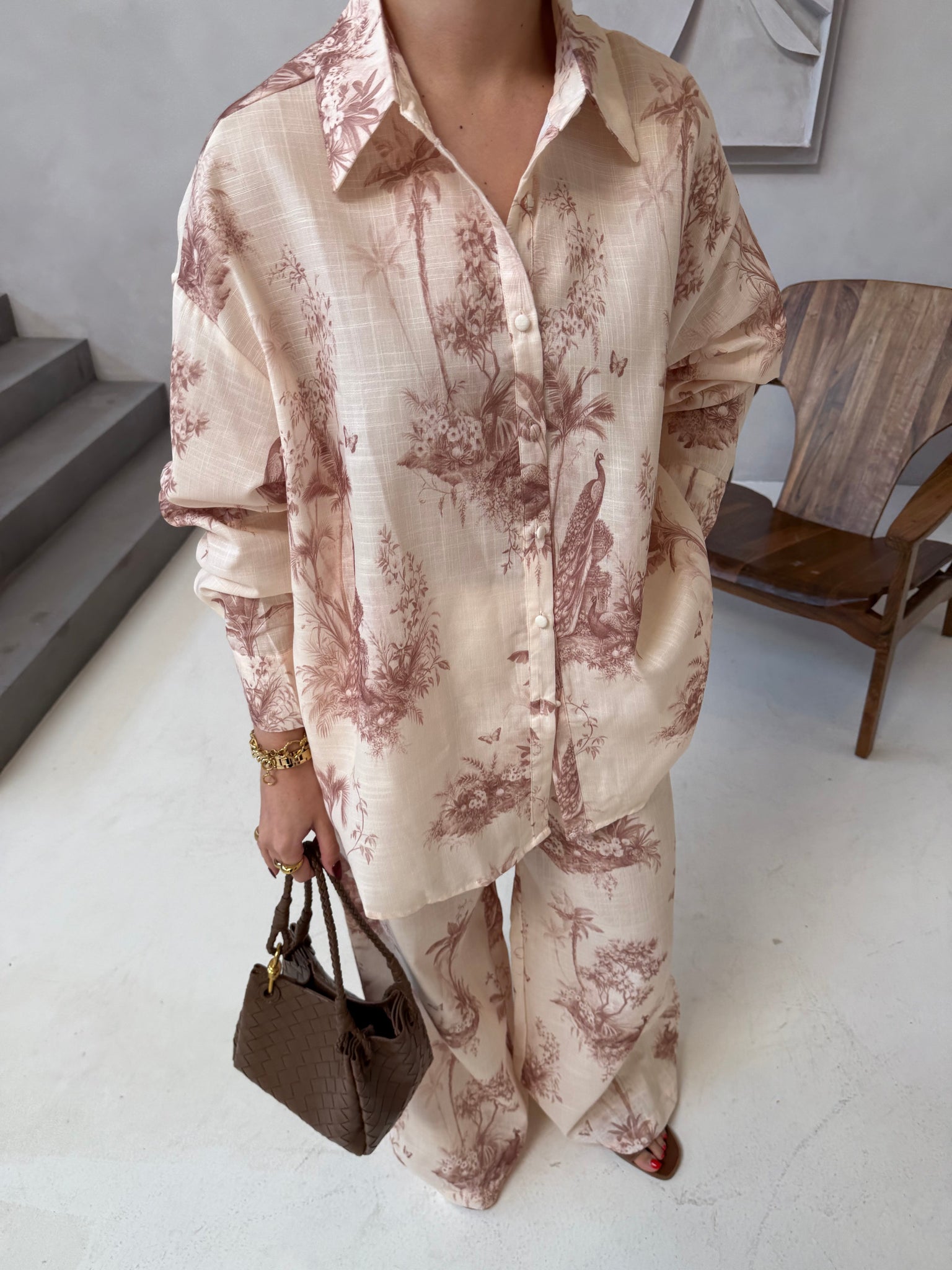 Ensemble imprimé beige (EC6288)