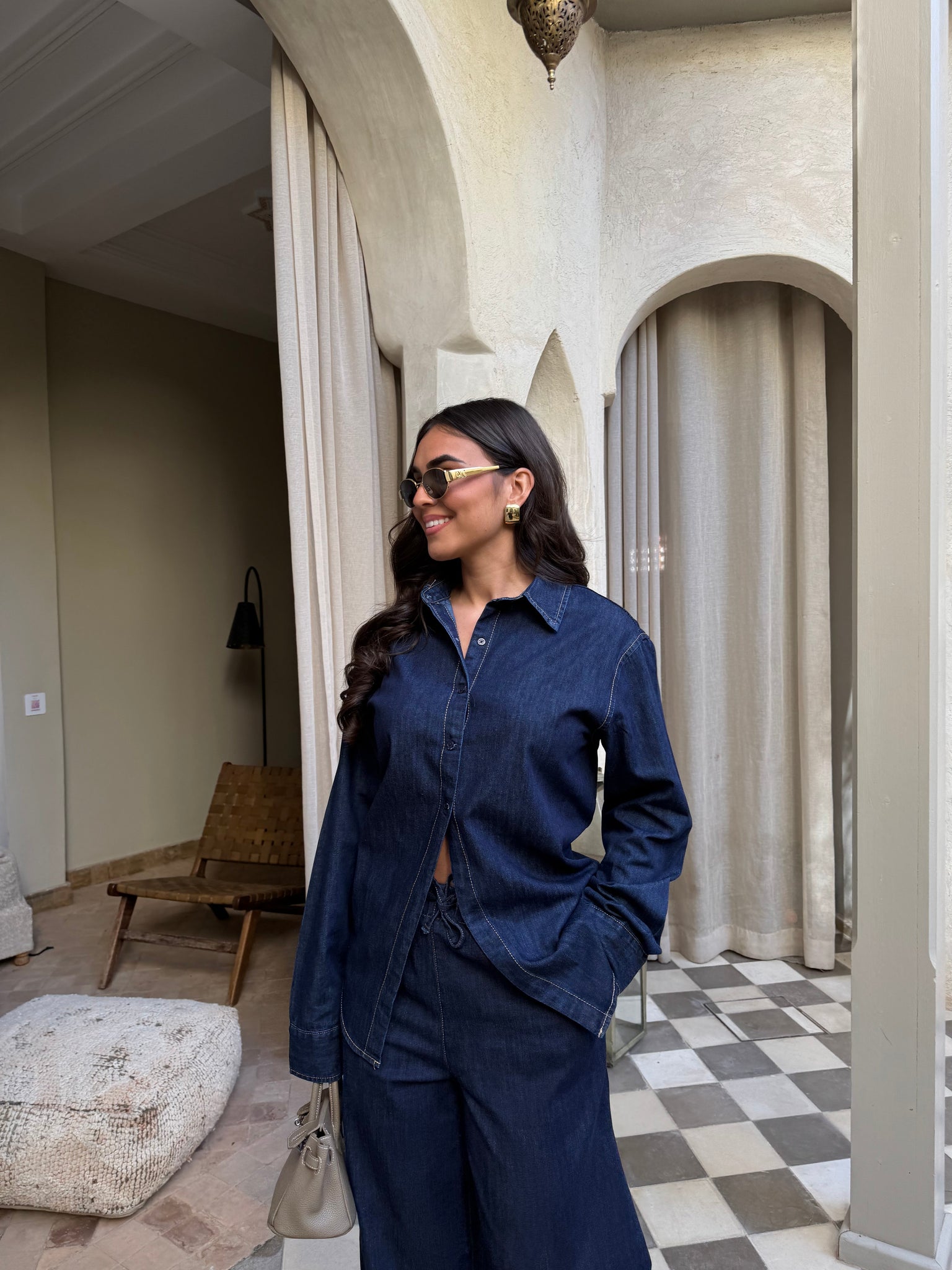 Chemise LUCIE jean (k752)
