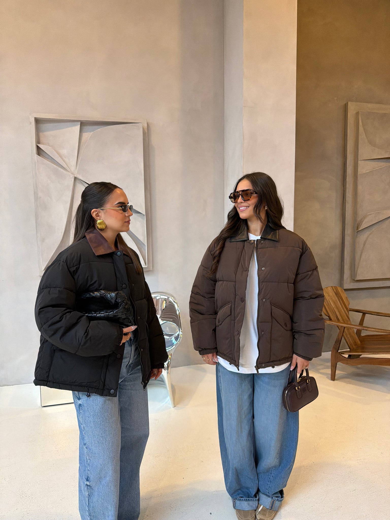 Doudoune col noire (8777)