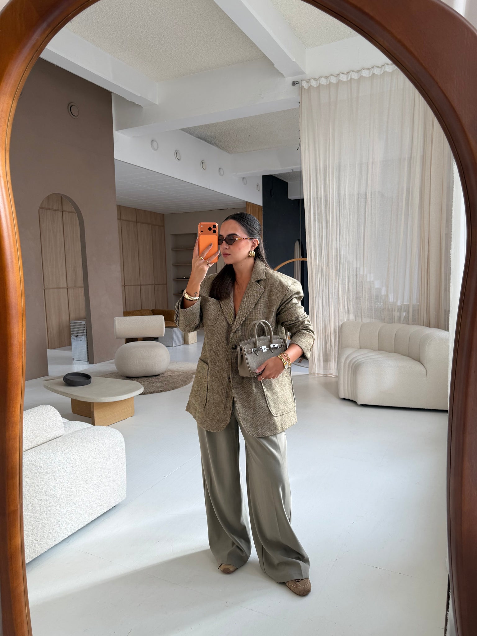 Blazer pied de poule vert (3173)