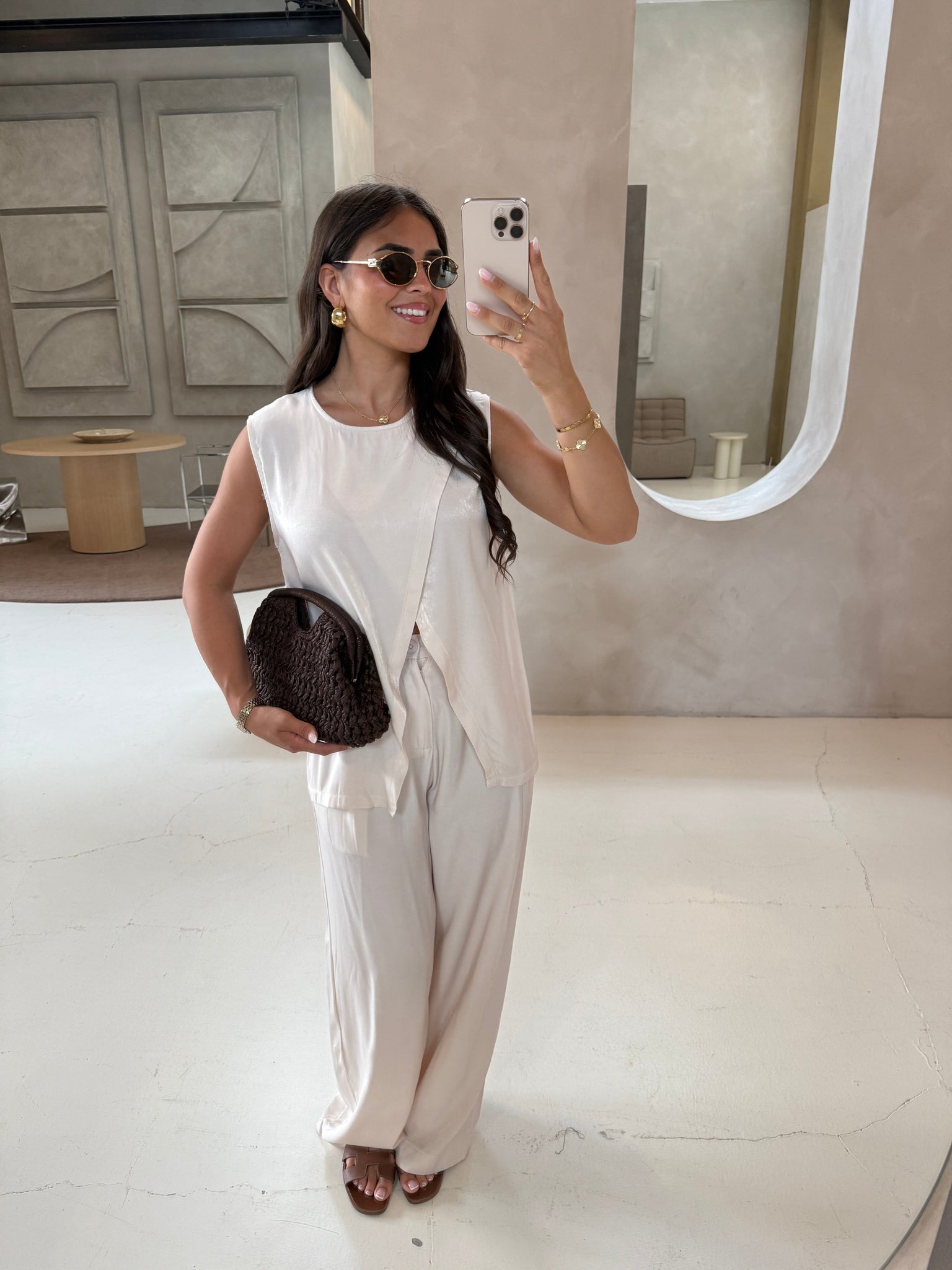 Ensemble FIL beige fluide (25CY833)