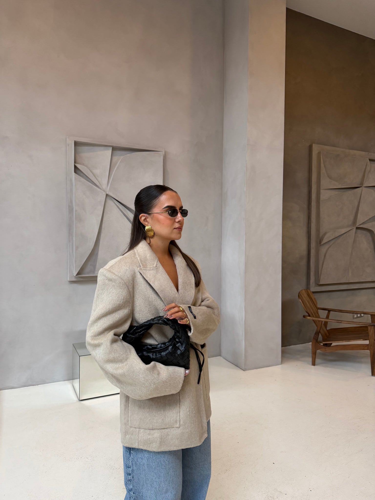 Manteau CACHEMIR blazer beige (3172)