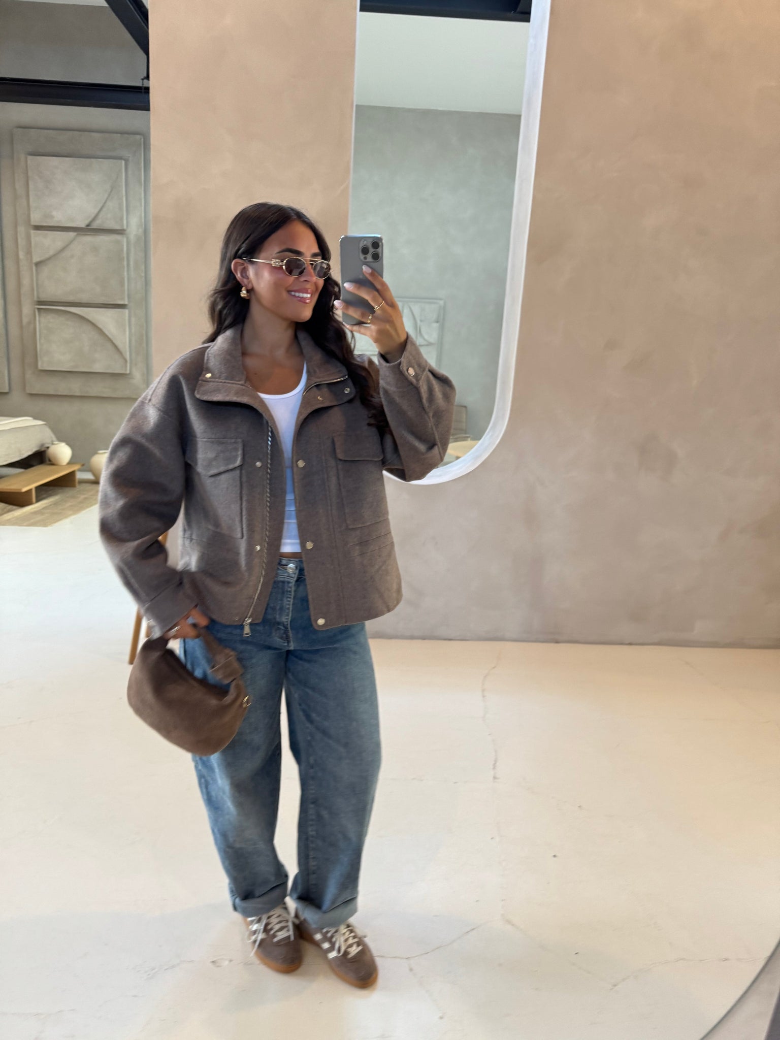 Manteau LANA taupe (M2539)