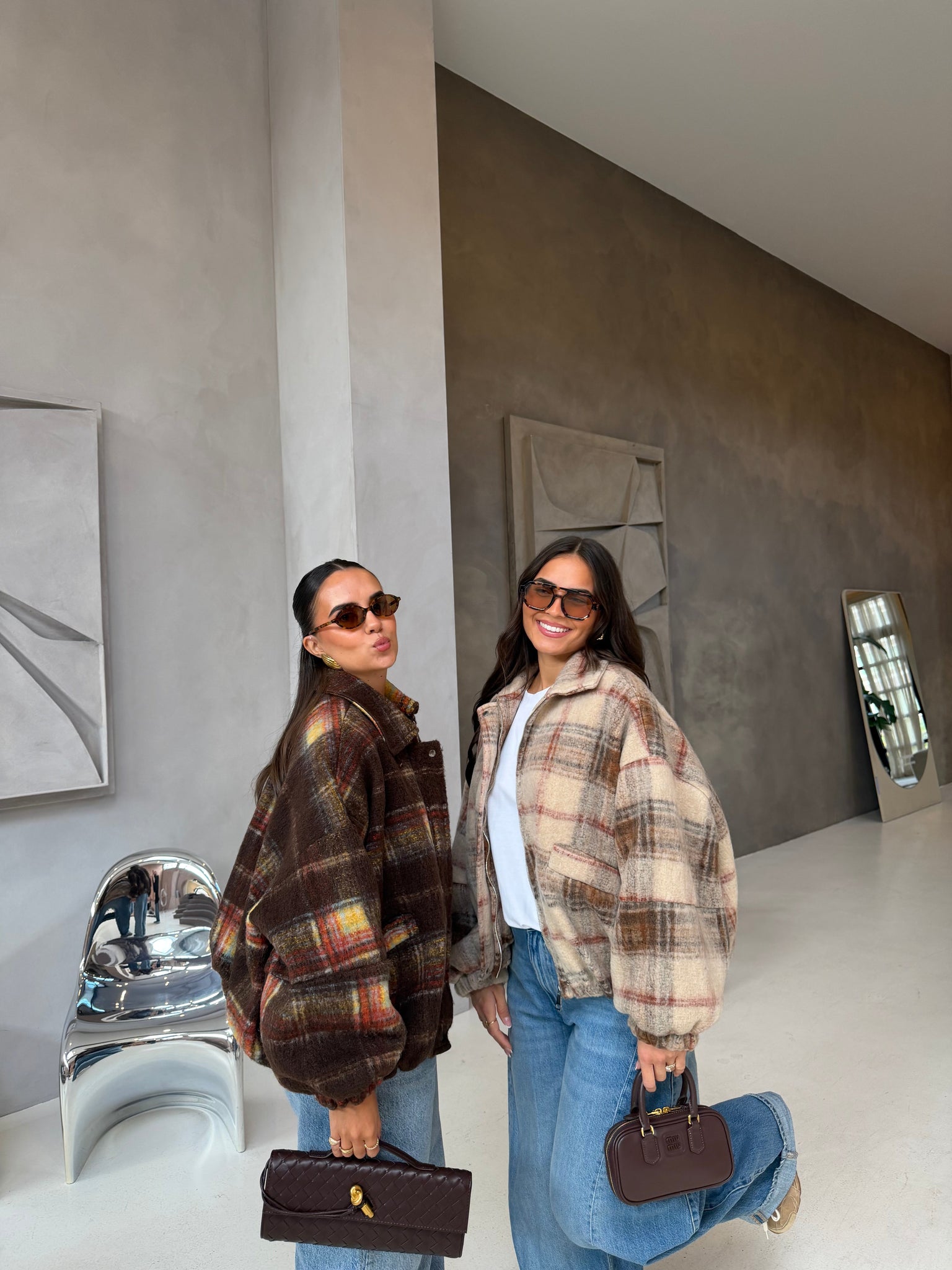 Veste DELIA OVERSIZE laine marron