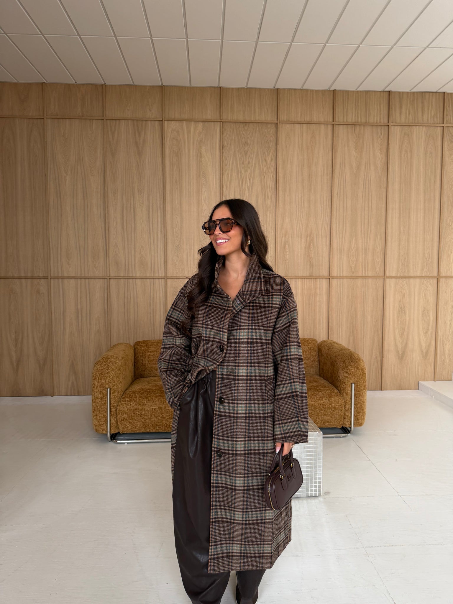 Manteau CARREAUX marron (c25261700)