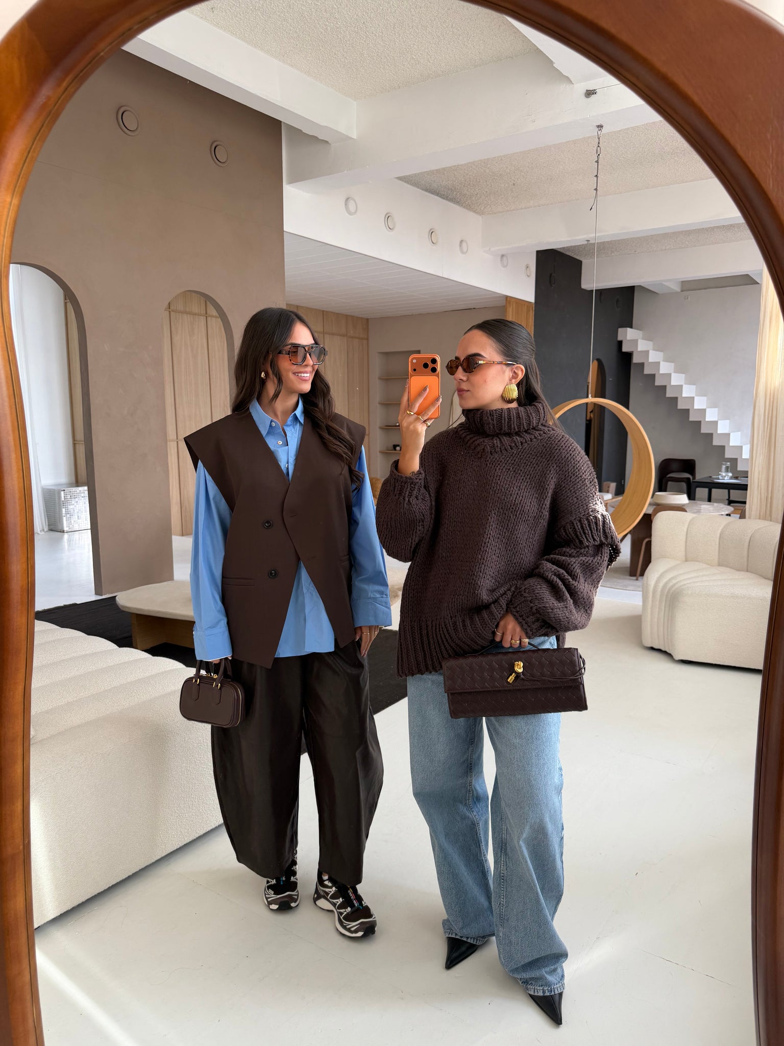 Pull PARISIENNE col roulé choco (66002)