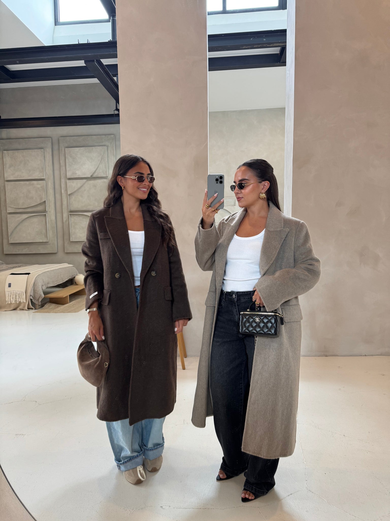 Manteau MK laine marron