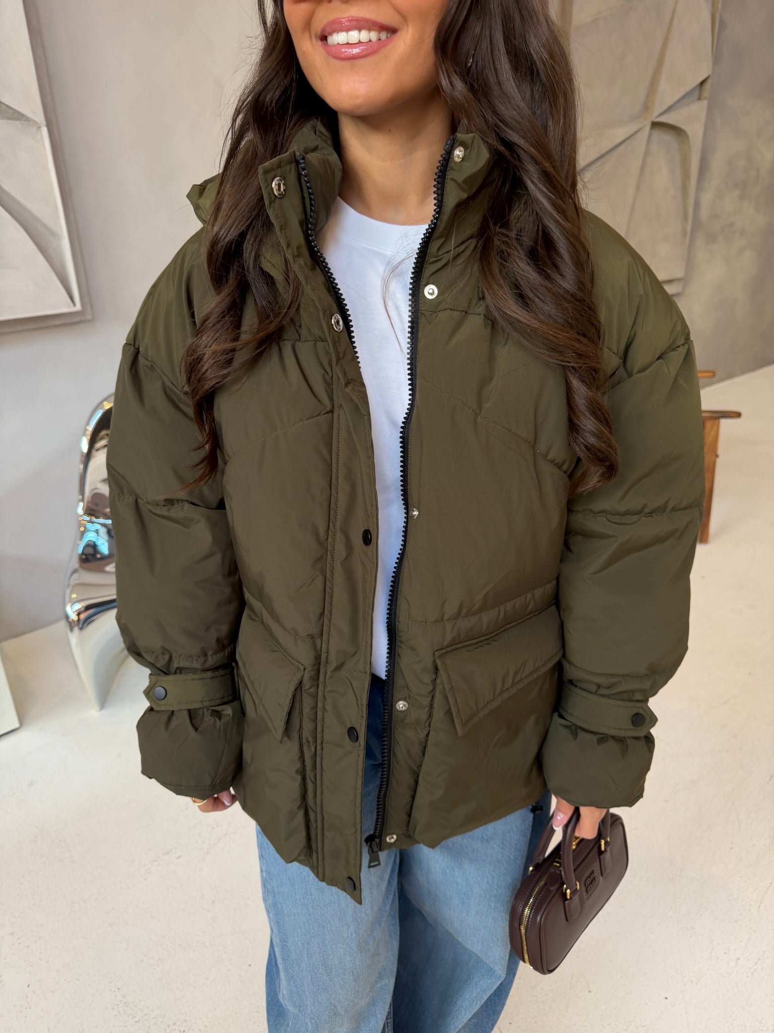 Doudoune ESTAN kaki (J001-1)