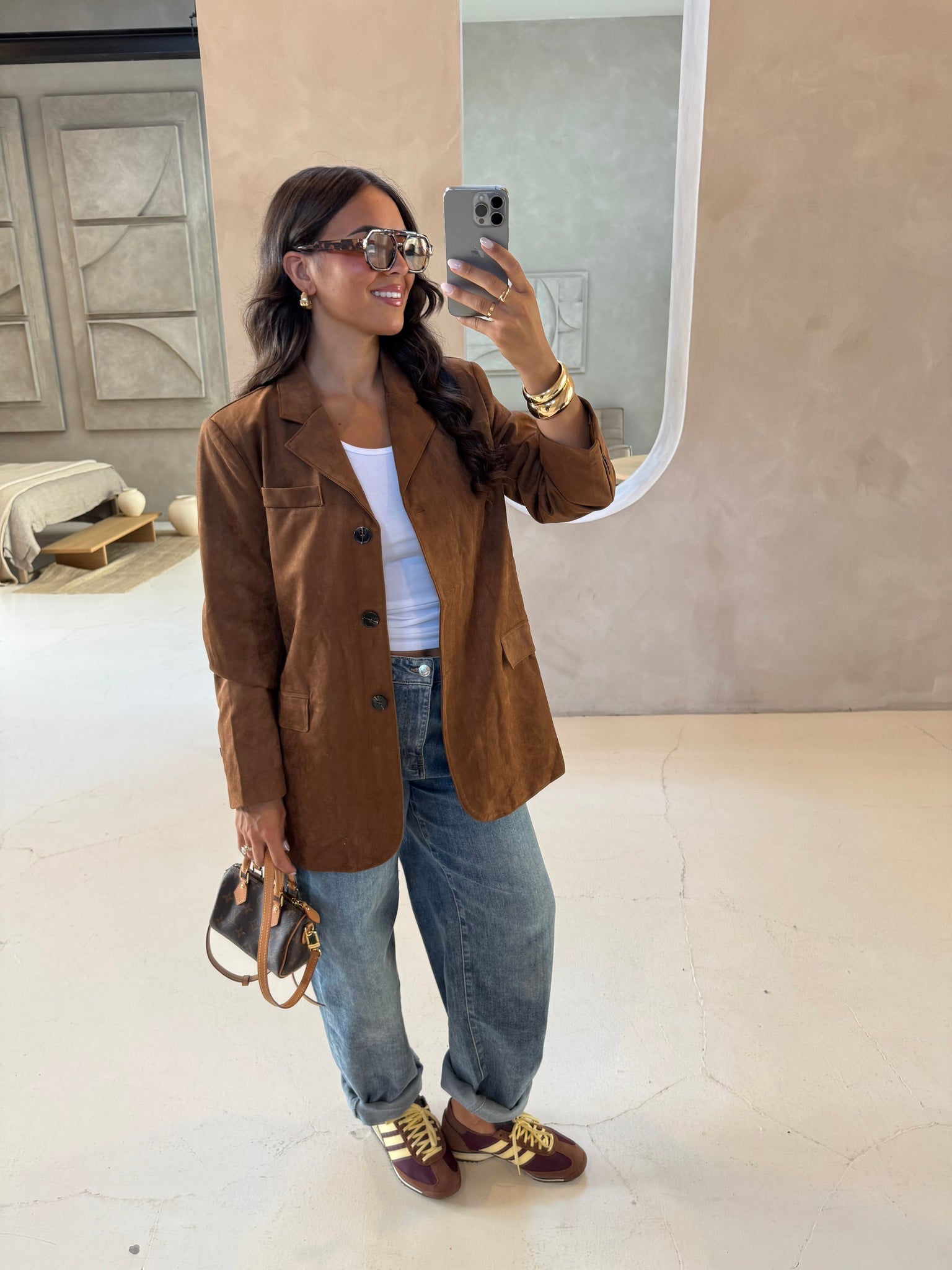 Blazer SUÉDINE camel (11366)