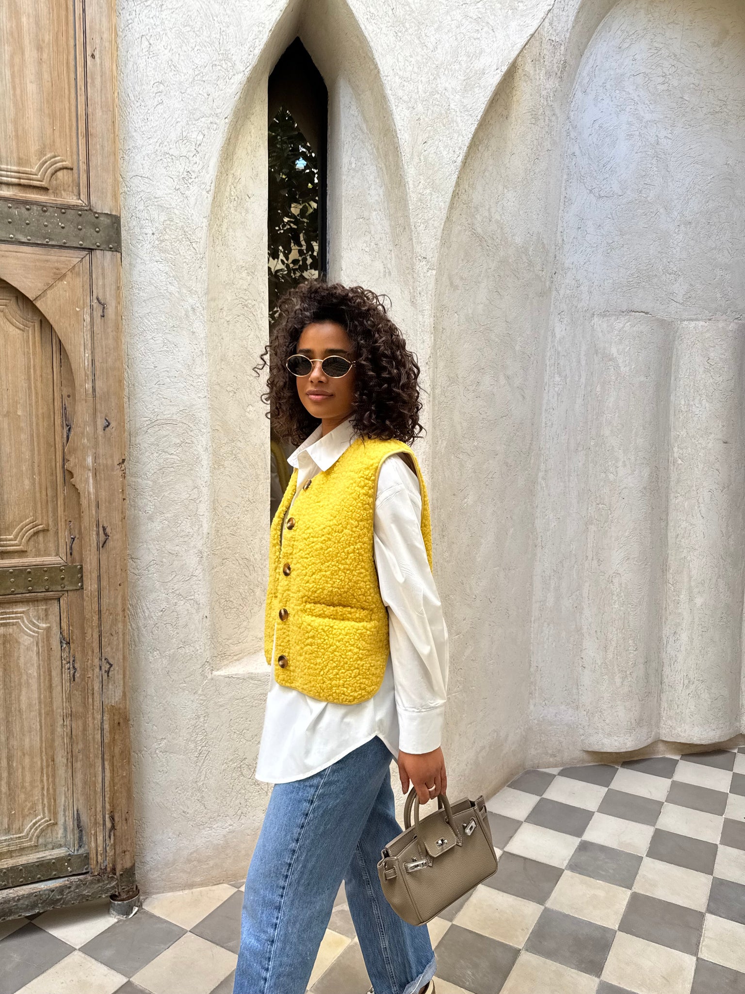 Veste sans manche BEL jaune (G2306)