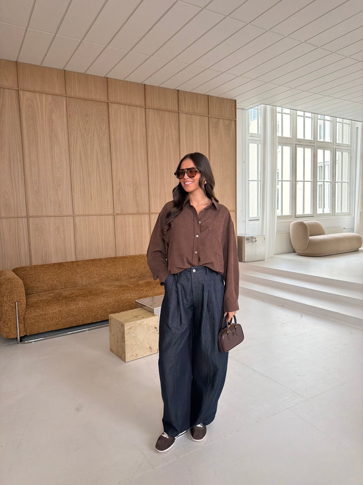 Chemise MADELY marron (Md904)