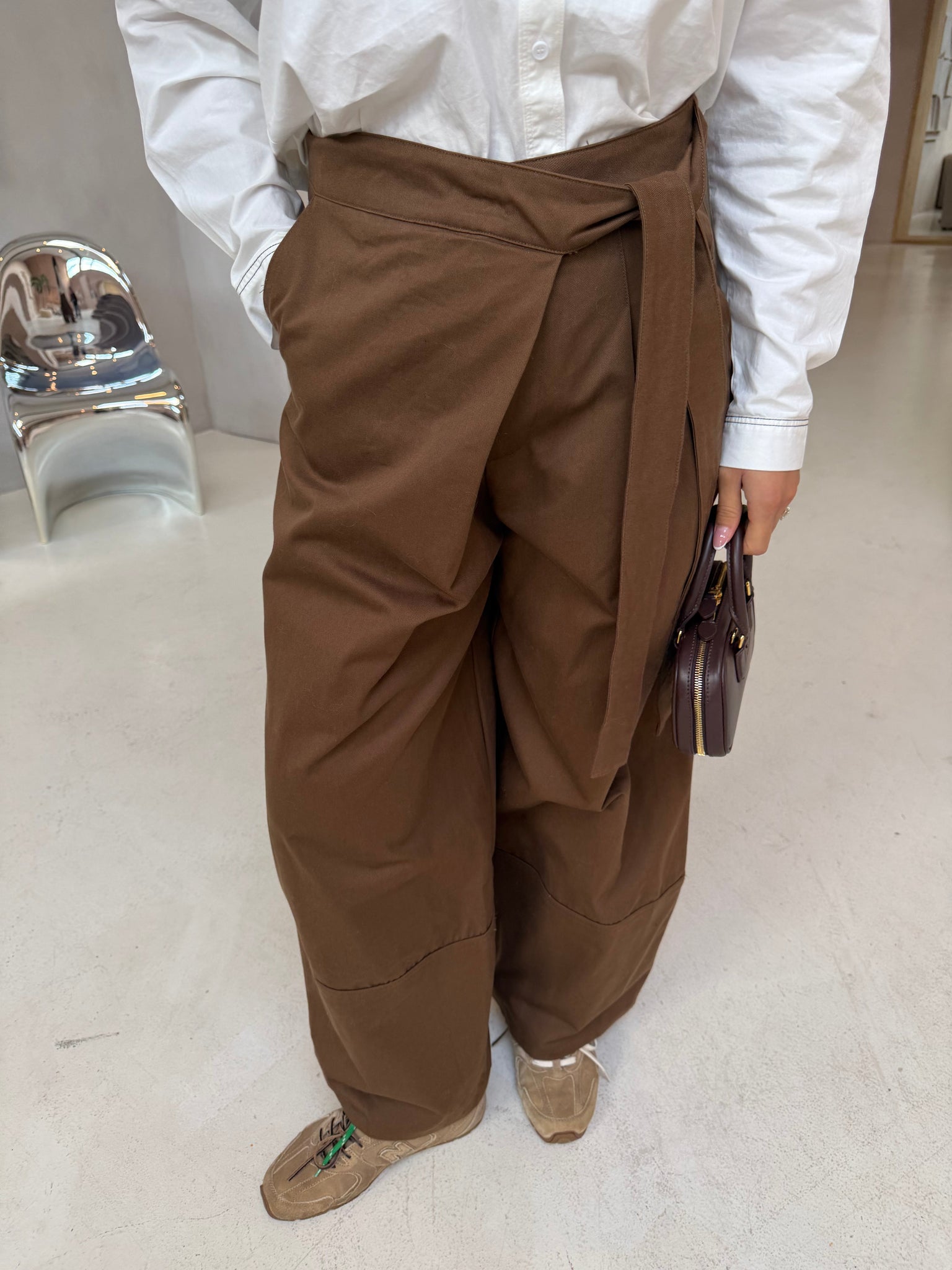 Pantalon FLORA marron (E3505)