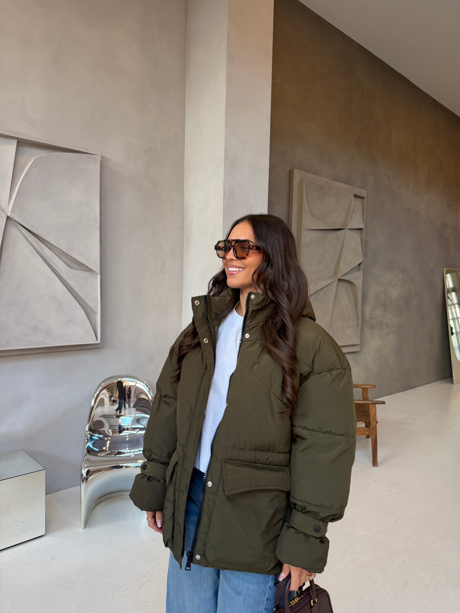 Doudoune ESTAN kaki (J001-1)