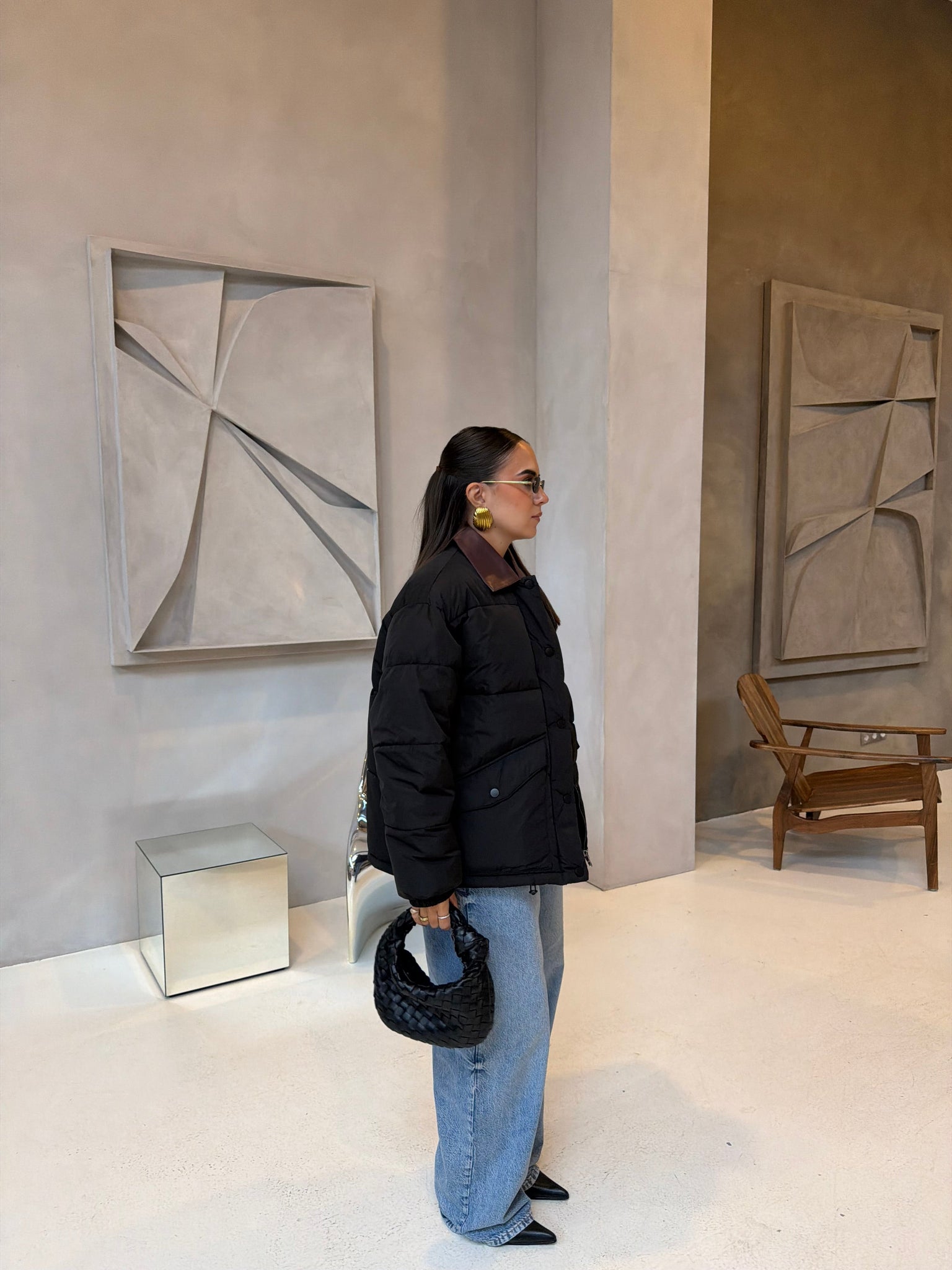 Doudoune col noire (8777)