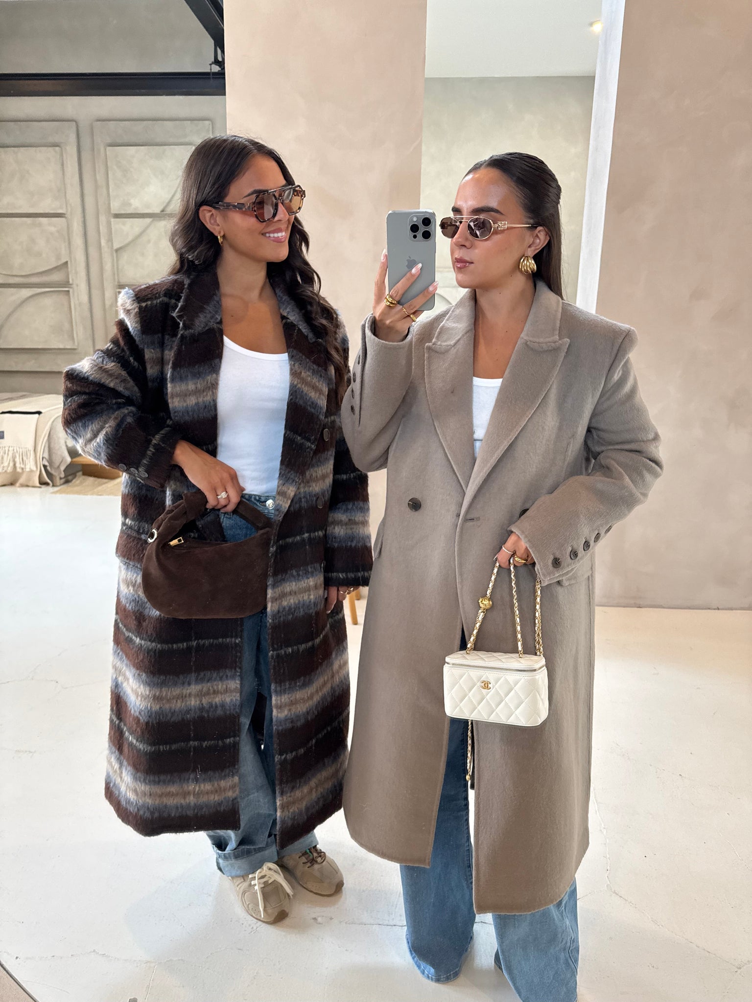 Manteau VIRAL long beige (25CY903)