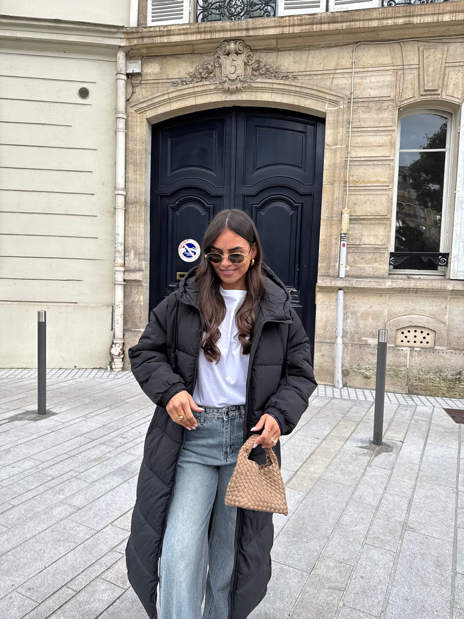 Doudoune DINA longue noir (J003-3)