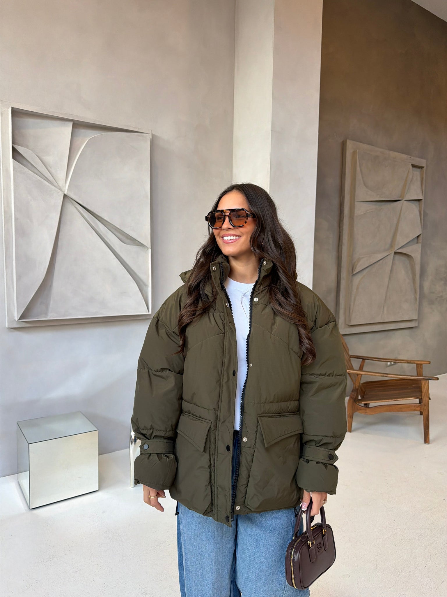 Doudoune ESTAN kaki (J001-1)