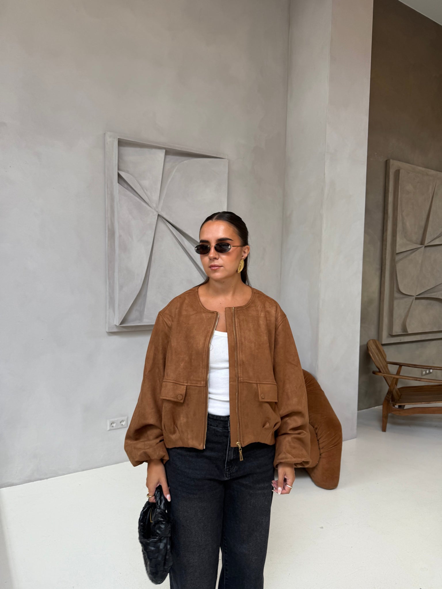 Veste AINA courte camel (01232)