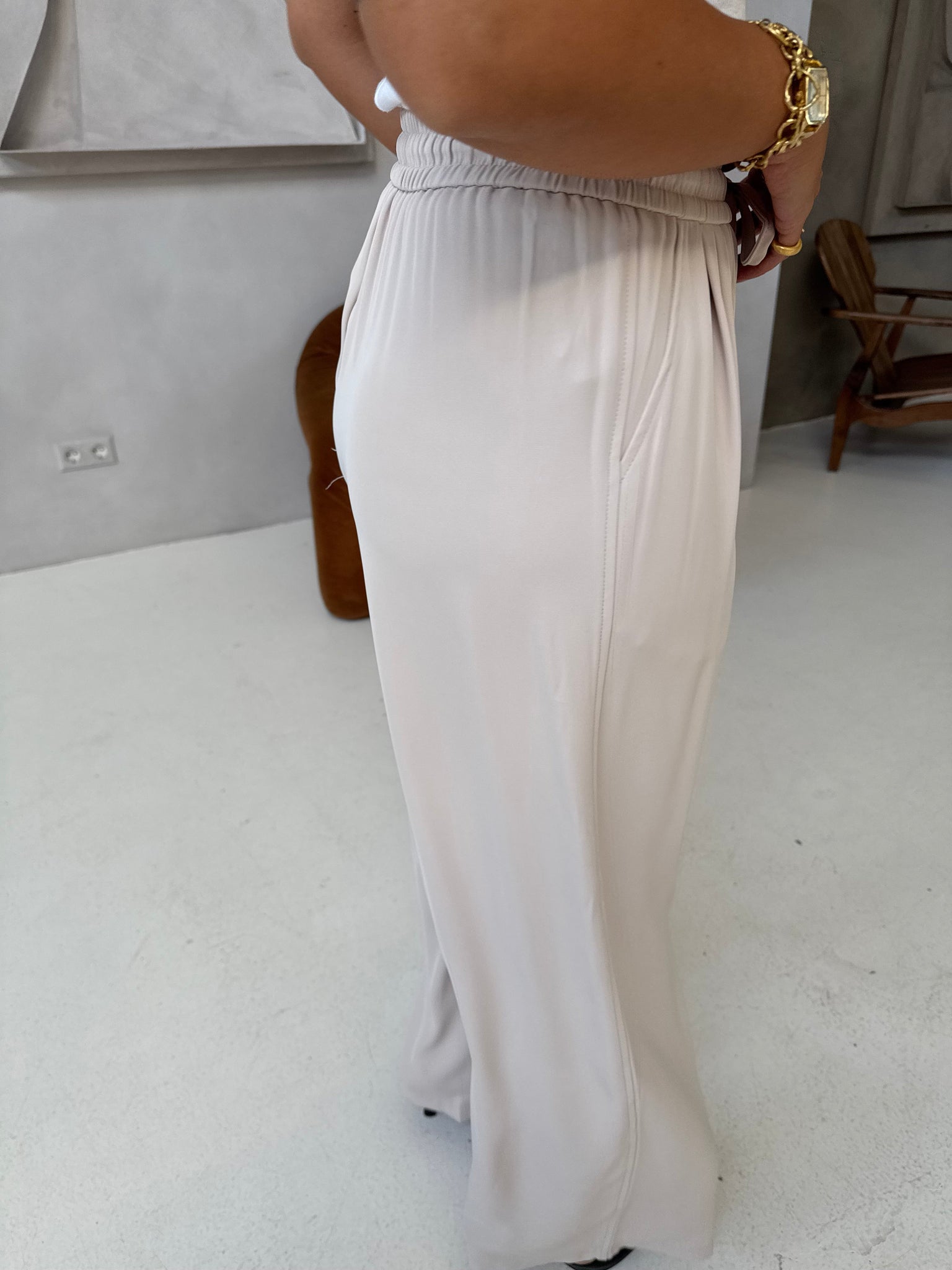 Pantalon HARCHE fluide beige (43080)