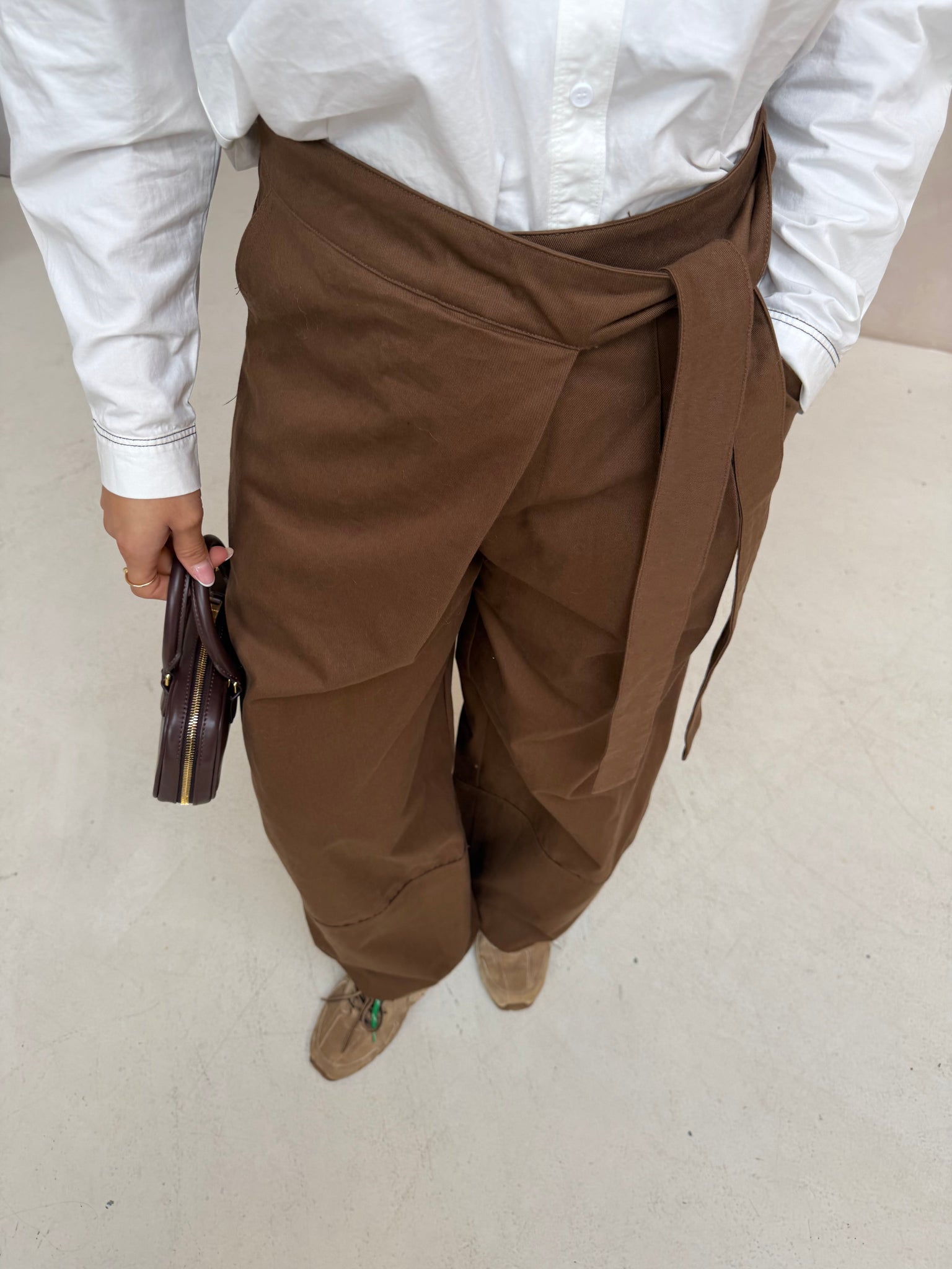 Pantalon FLORA marron (E3505)