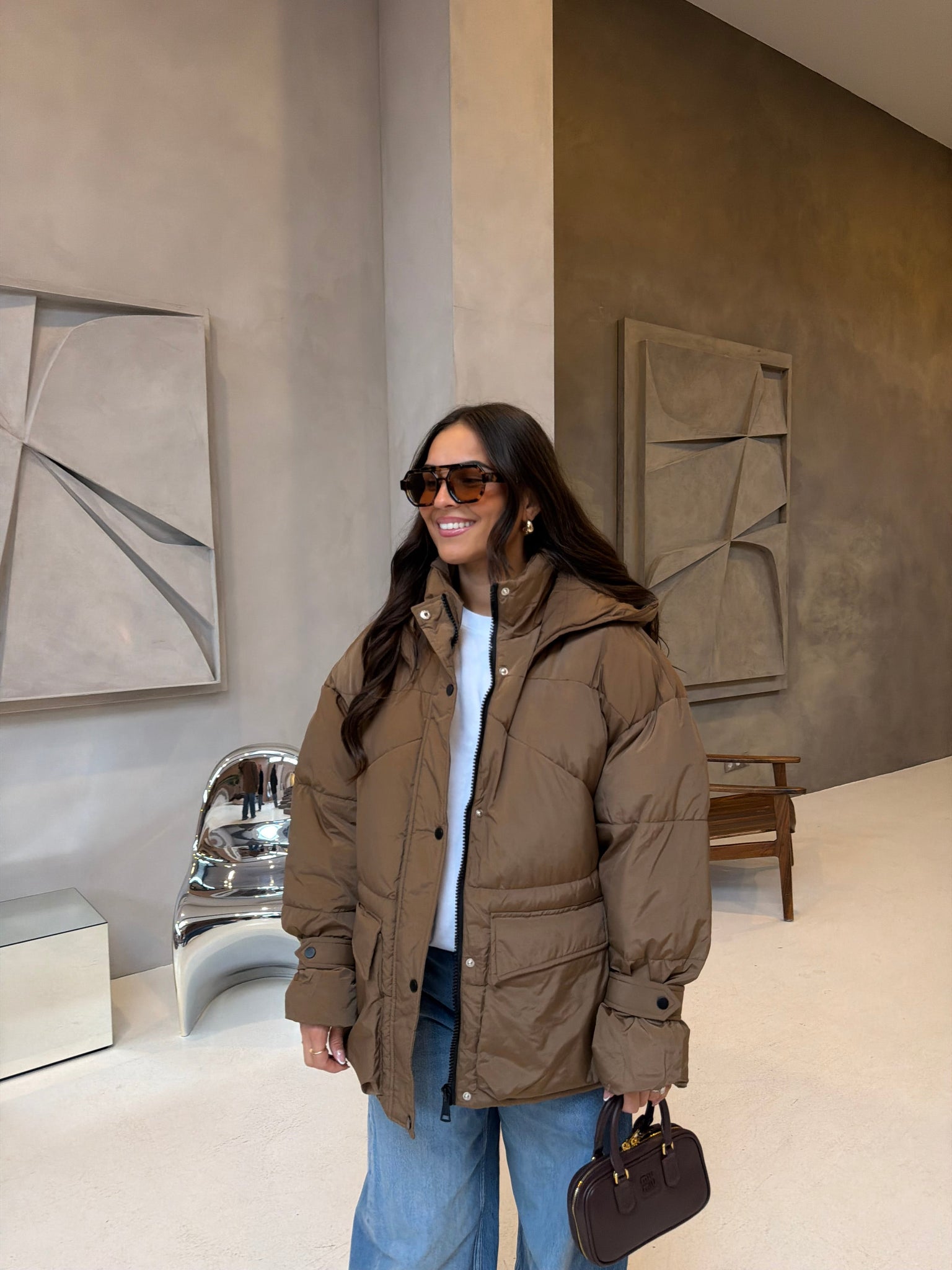 Doudoune ESTAN marron (J001-1)