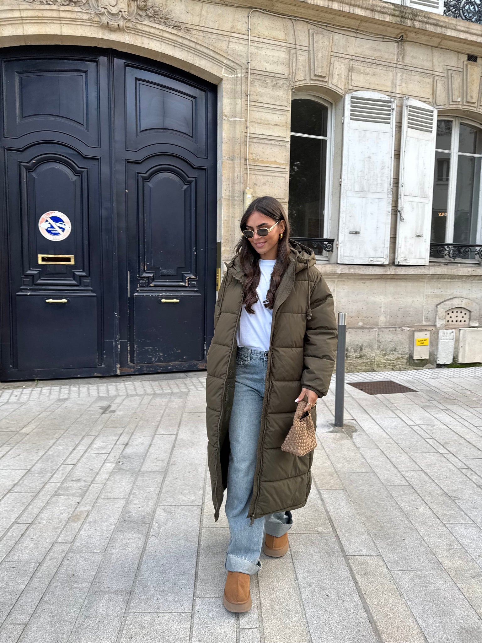 Doudoune DINA longue kaki (J003-3)