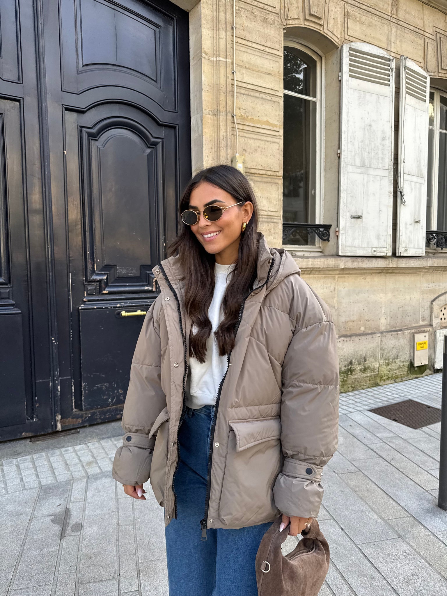 Doudoune ESTAN taupe (J001-3)