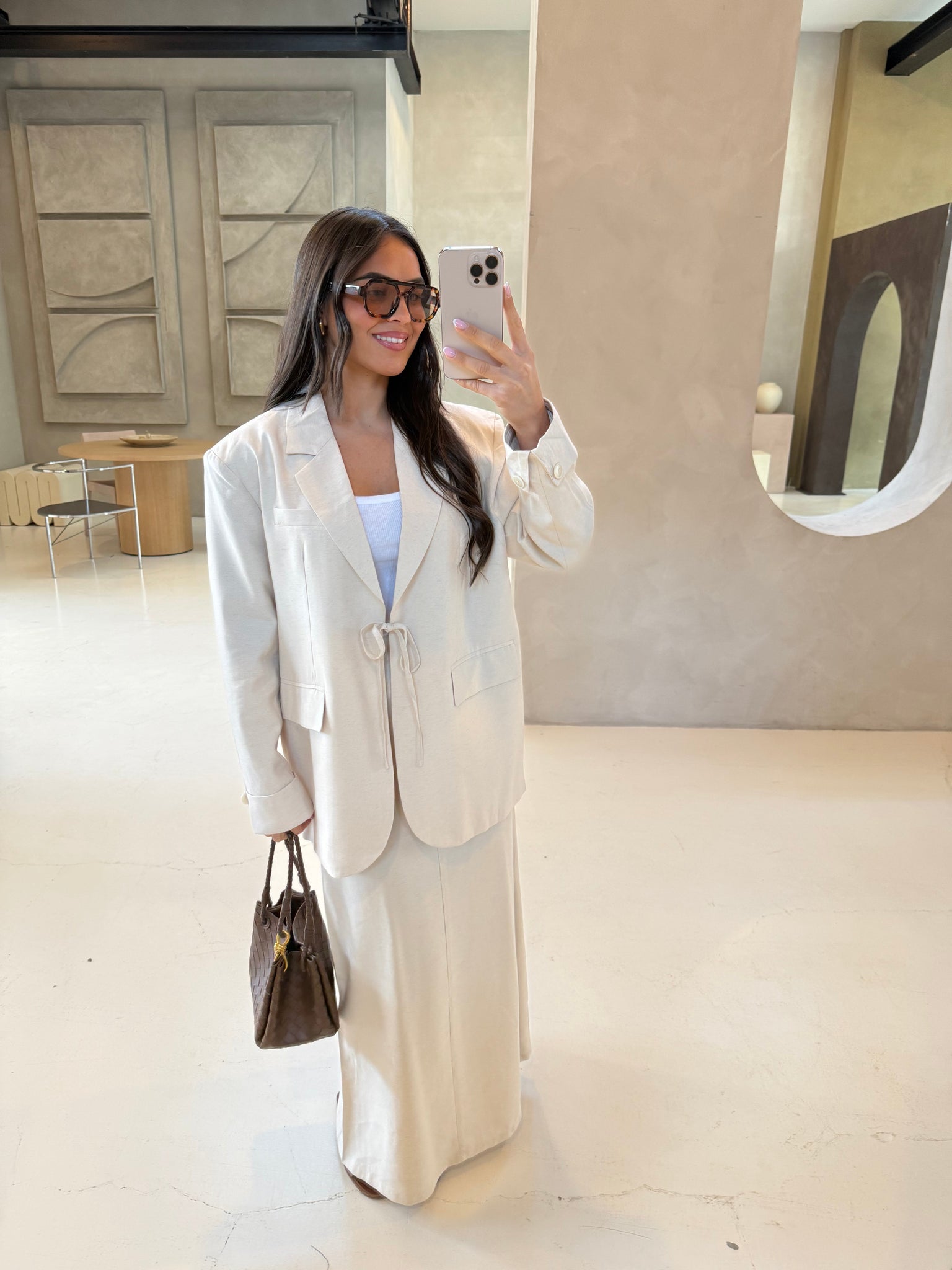 Blazer SACHA noué beige (3146)