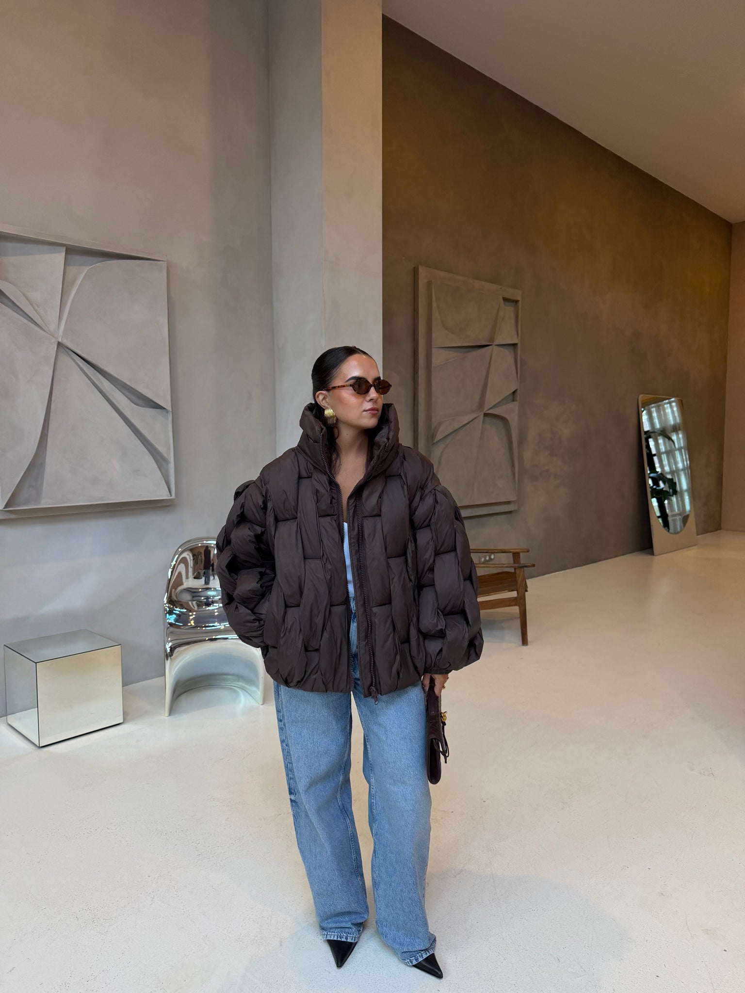 Doudoune OVER marron (F202505)