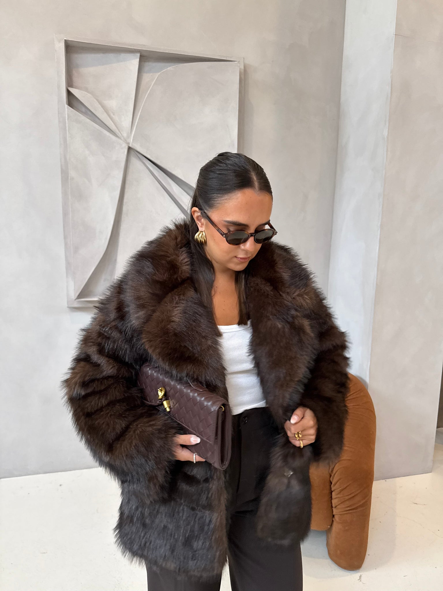 Fourrure SOA longue marron (JZ3037)