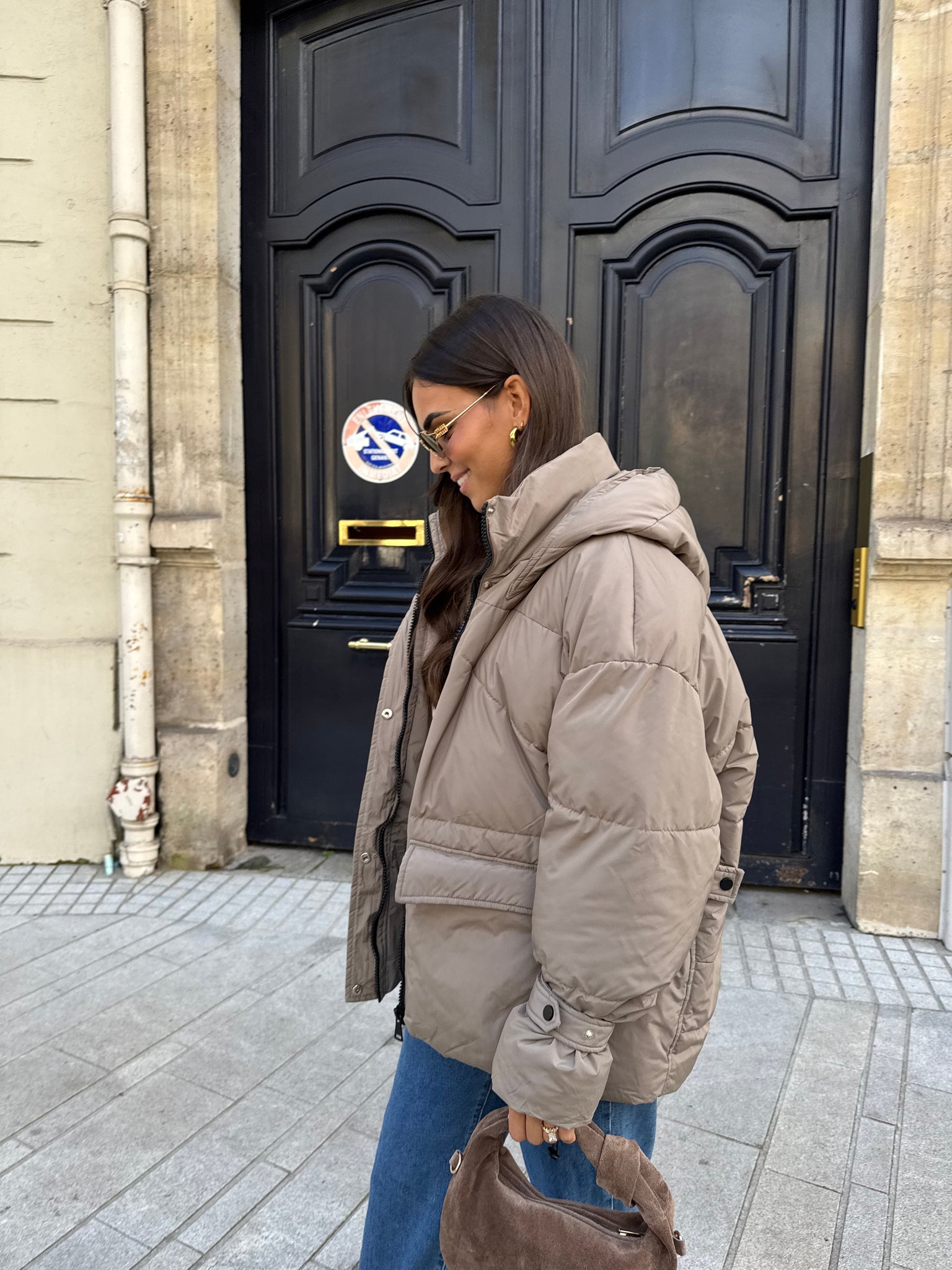 Doudoune ESTAN taupe (J001-3)