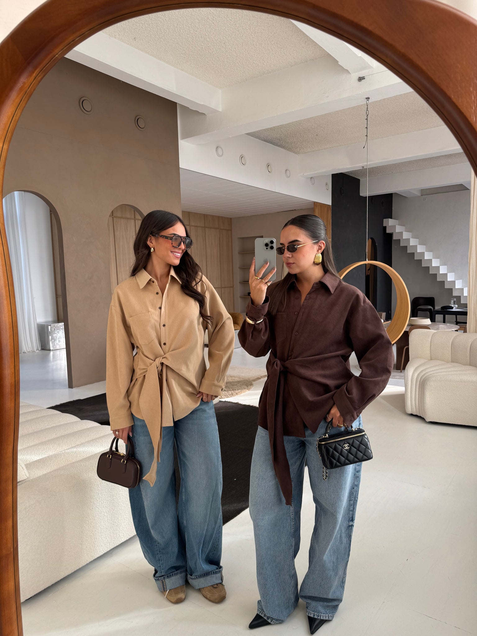 Chemise à nouer camel (MA7739)