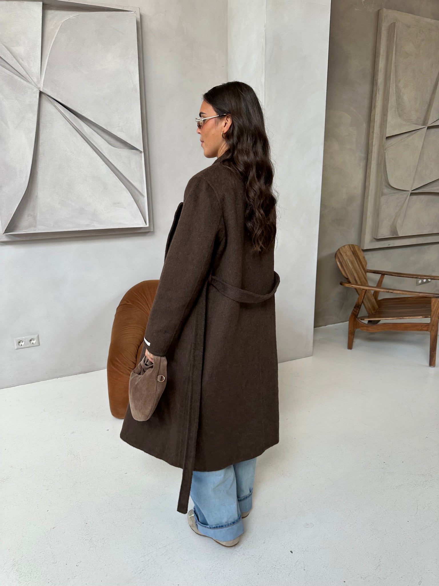 Manteau MARA long MARRON