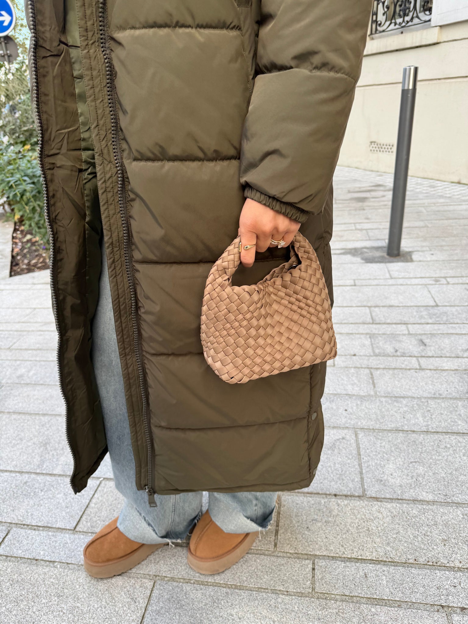 Doudoune DINA longue kaki (J003-3)