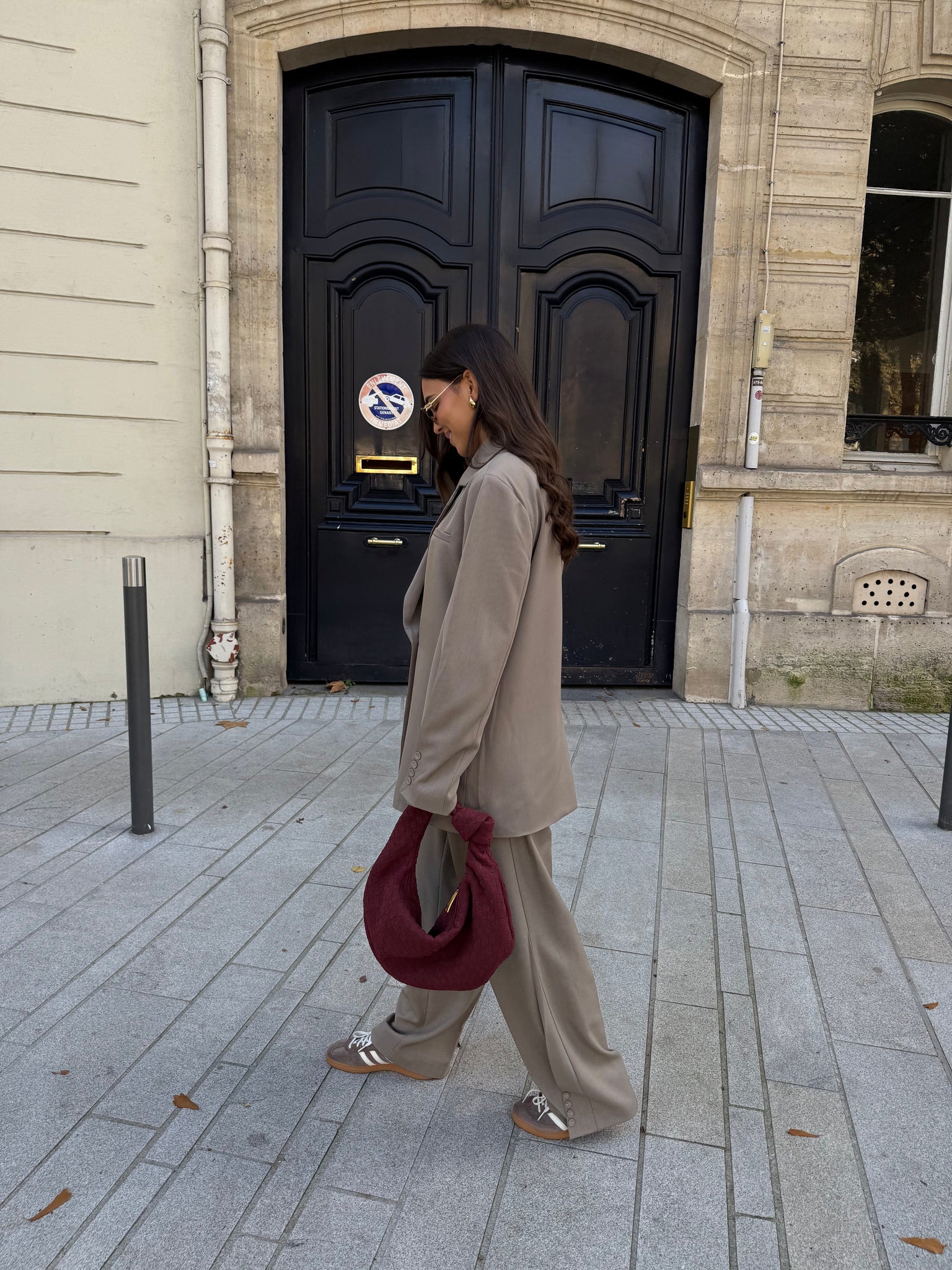 PANTALON CHIC tailleur taupe (W24727)