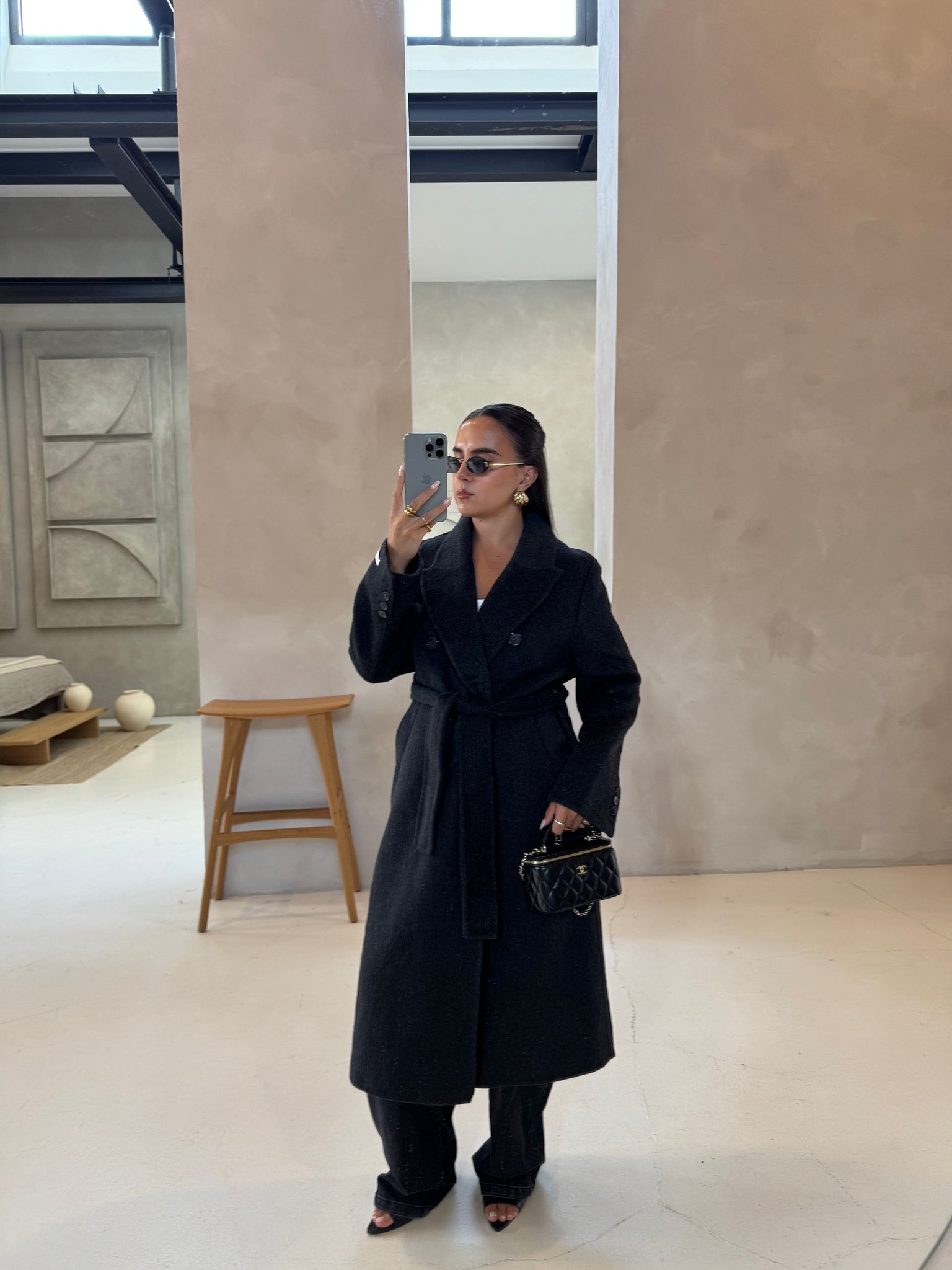 Manteau MK NEW laine noir