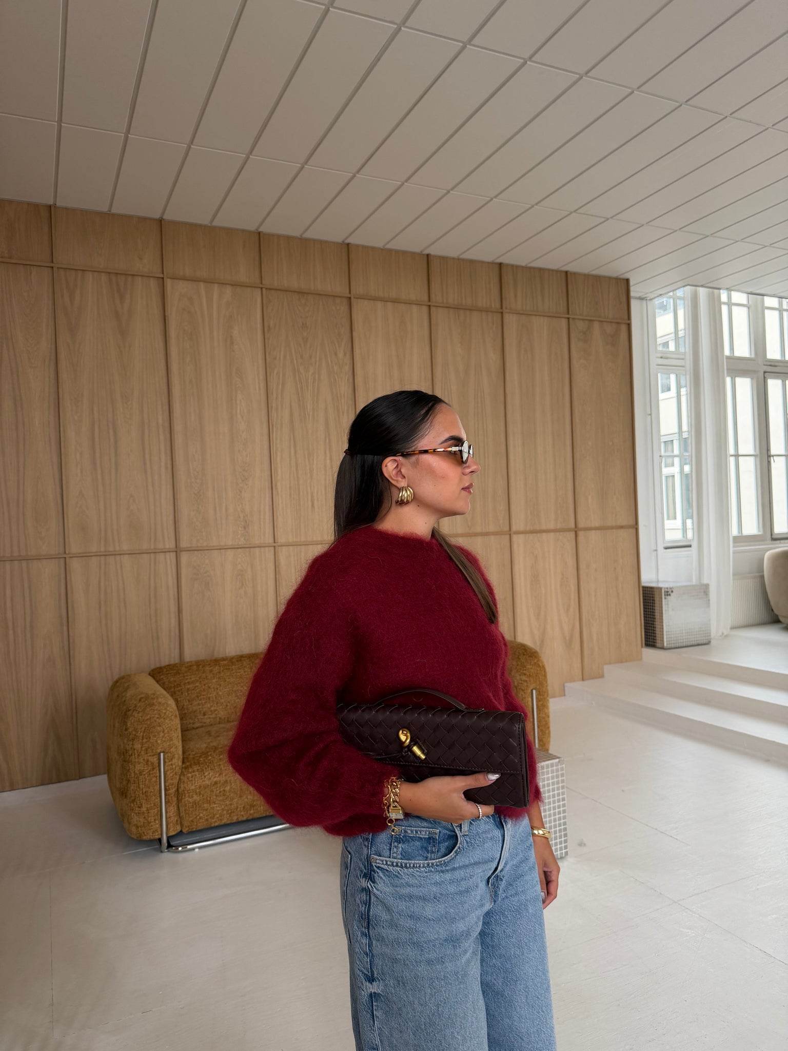 Pull KID mohair bordeaux (28007)