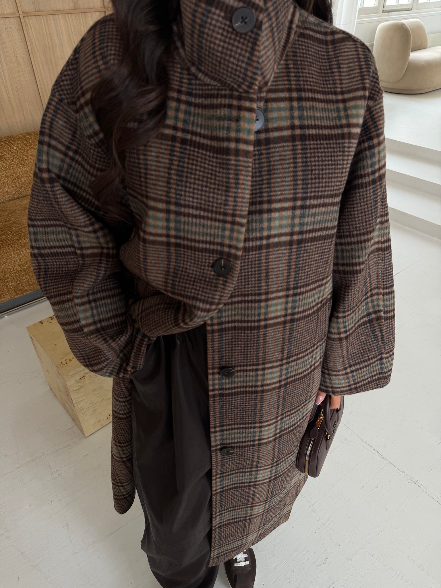 Manteau CARREAUX marron (c25261700)