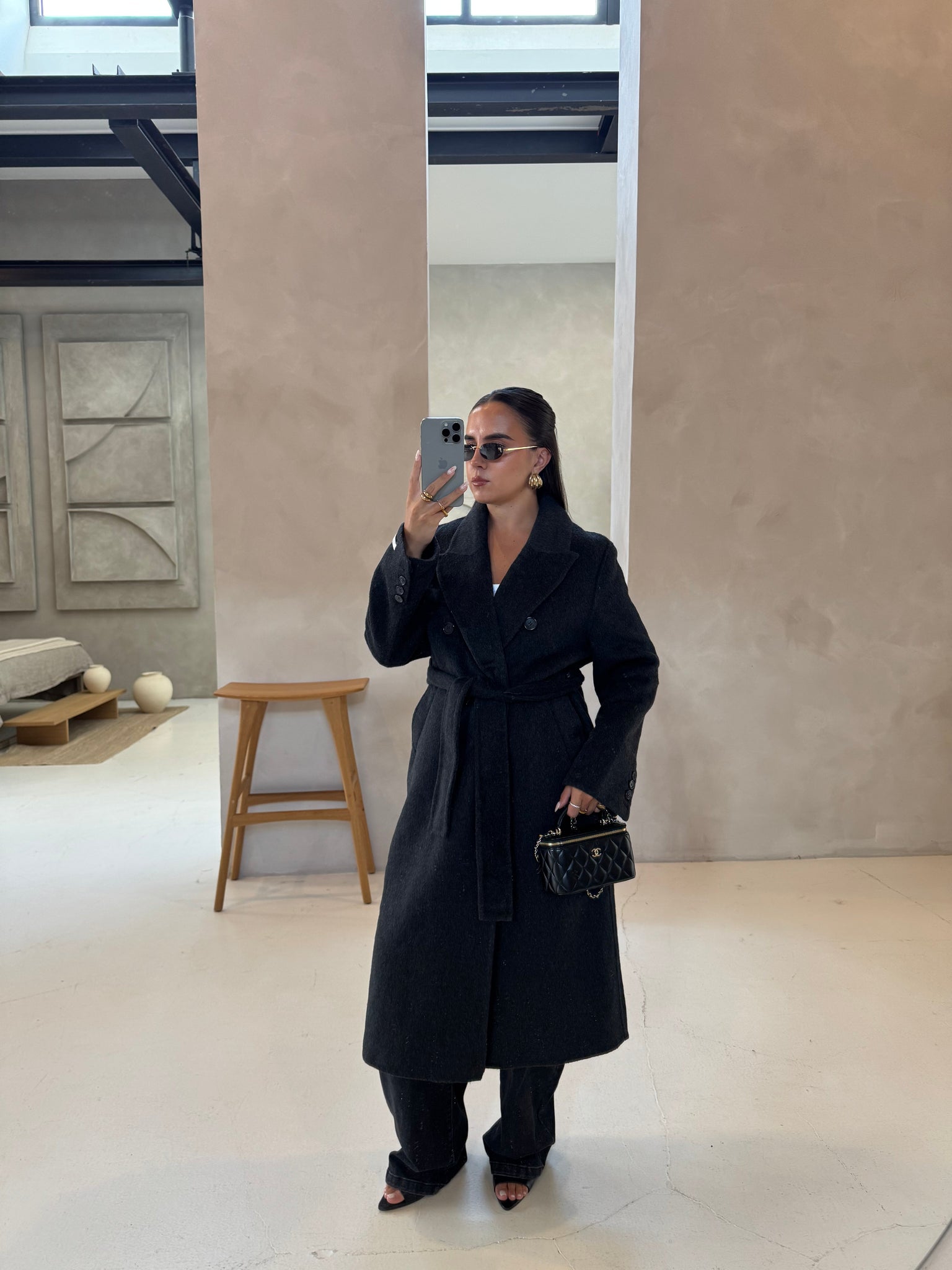 Manteau MK NEW laine noir
