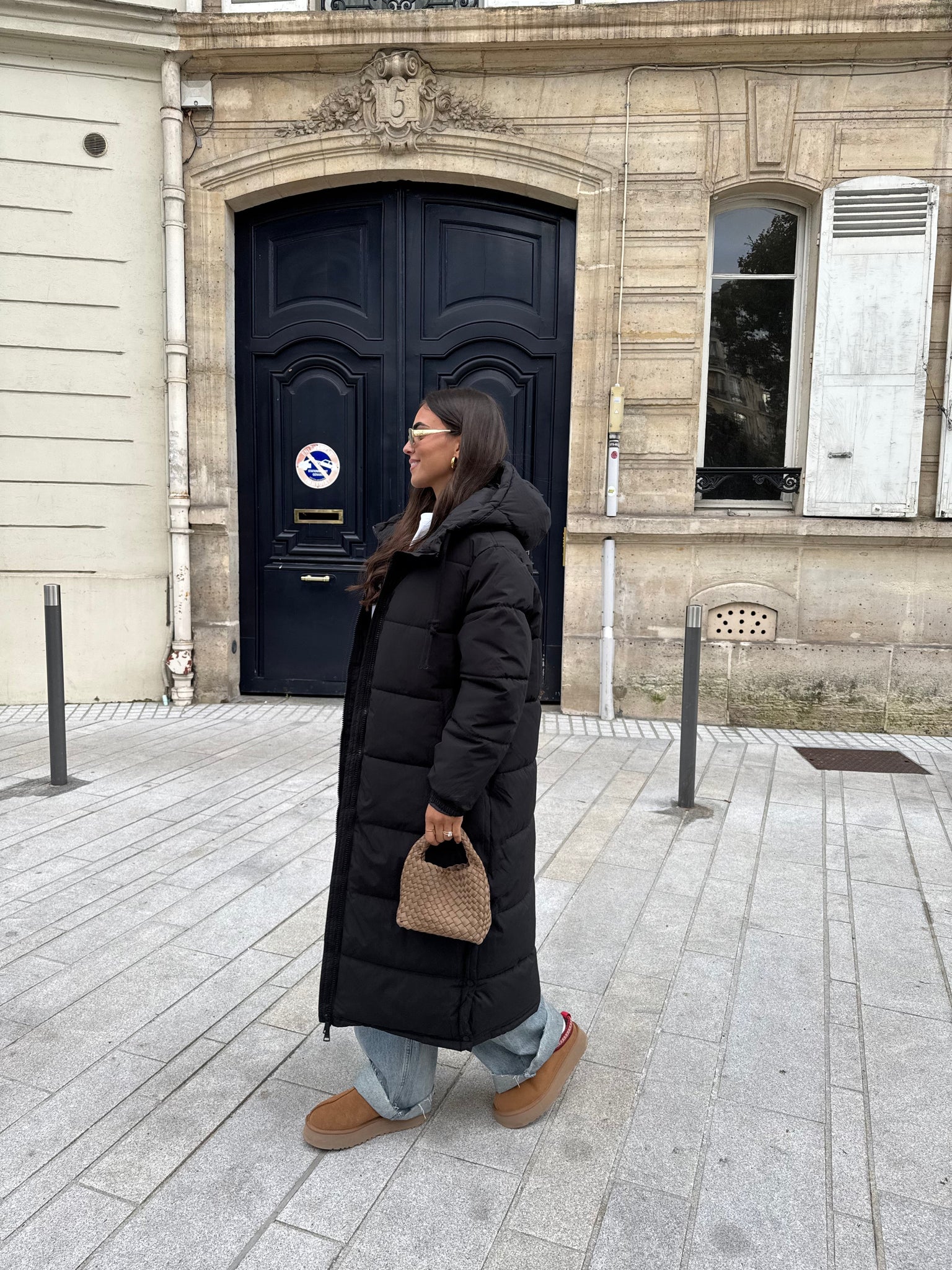 Doudoune DINA longue noir (J003-3)