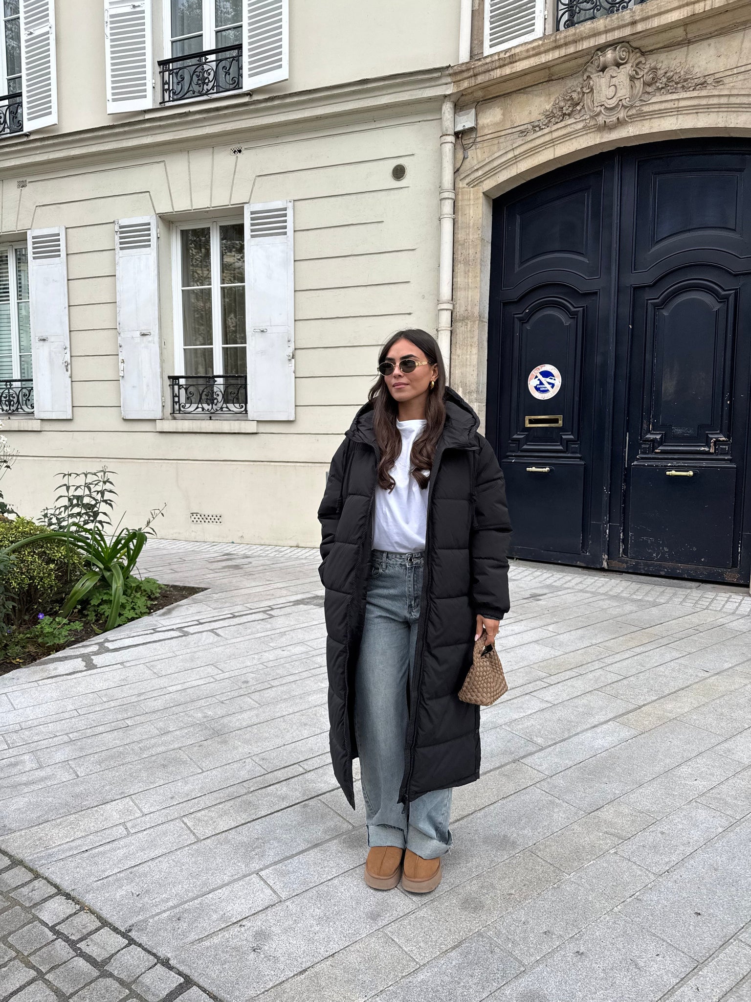 Doudoune DINA longue noir (J003-3)