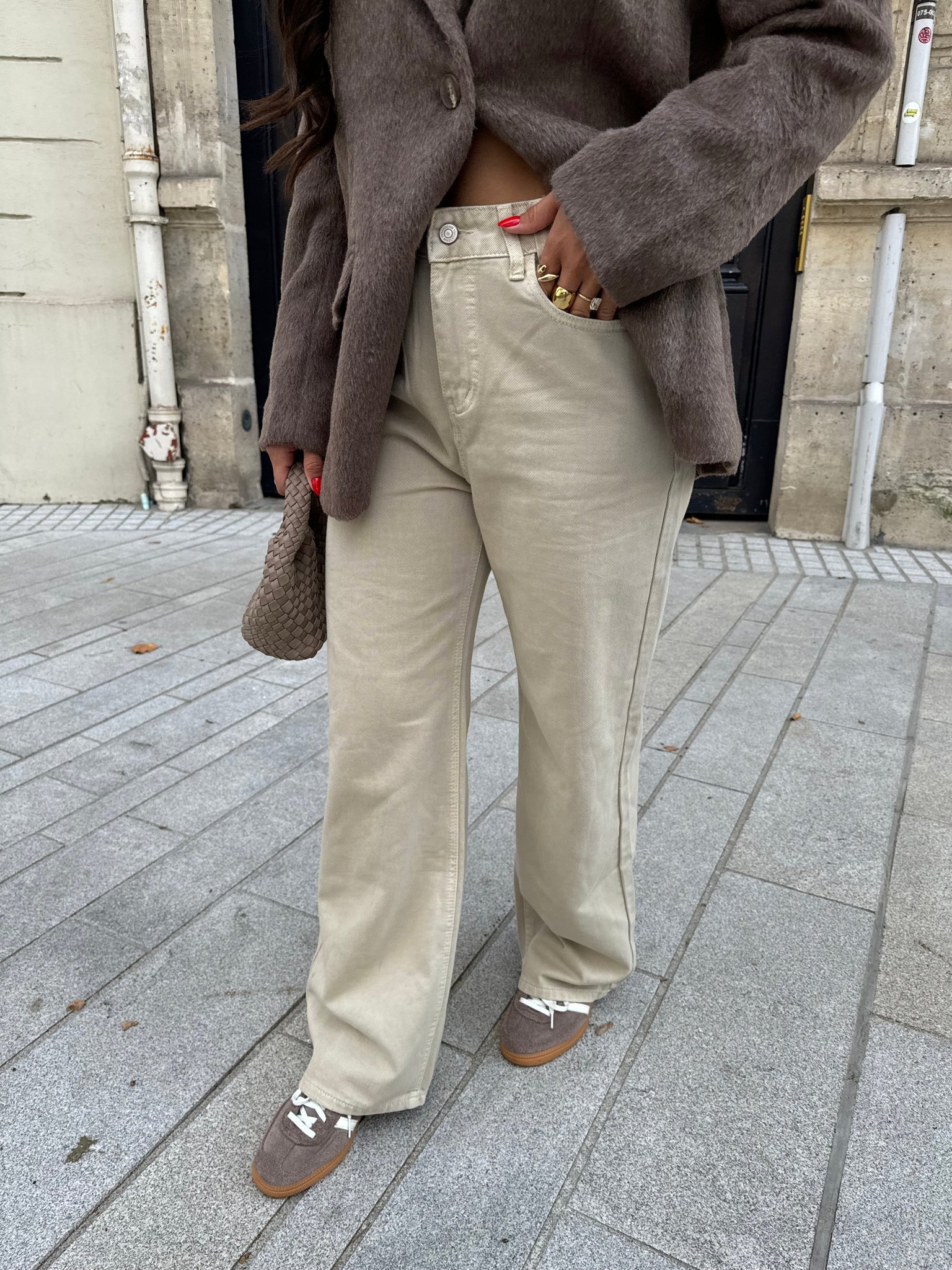 Jean FLARE beige (P4566)