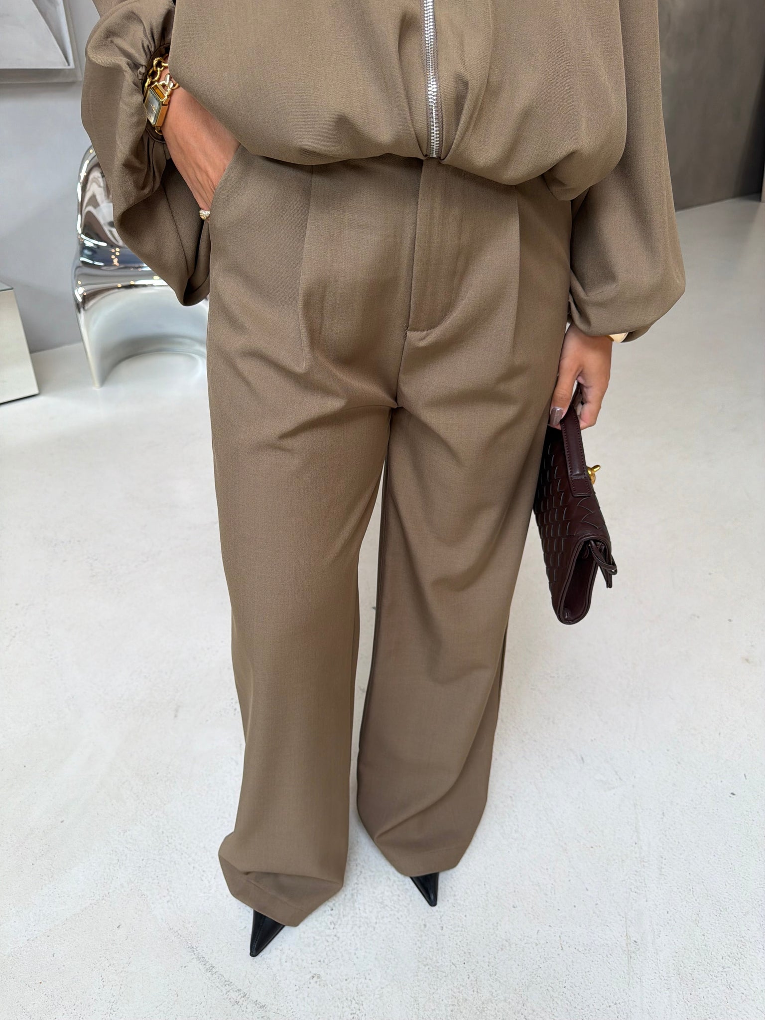 Pantalon IVIVI taupe (h4374)