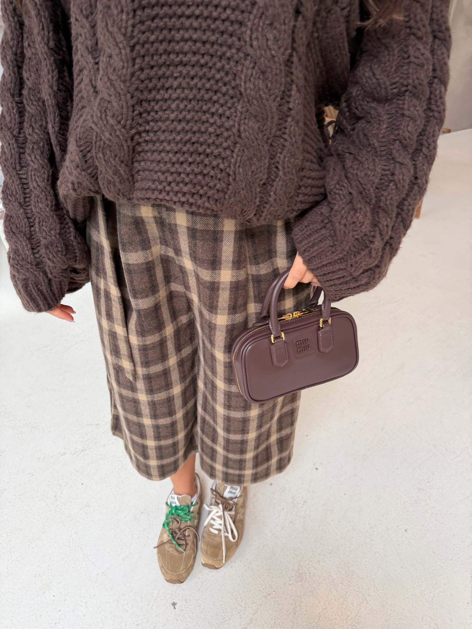 Bermuda carreaux marron  (MA8559)