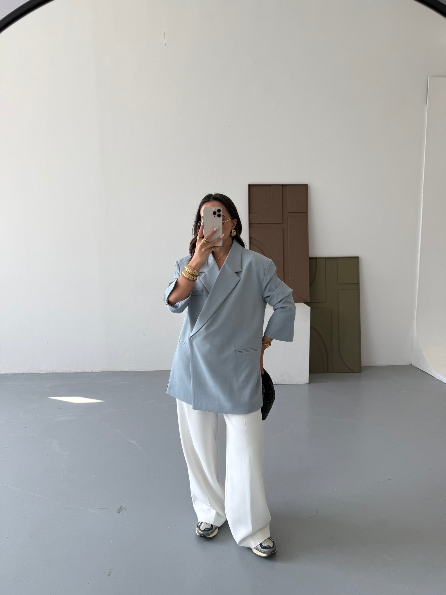 Blazer PARISIENNE bleu ciel (W24763)